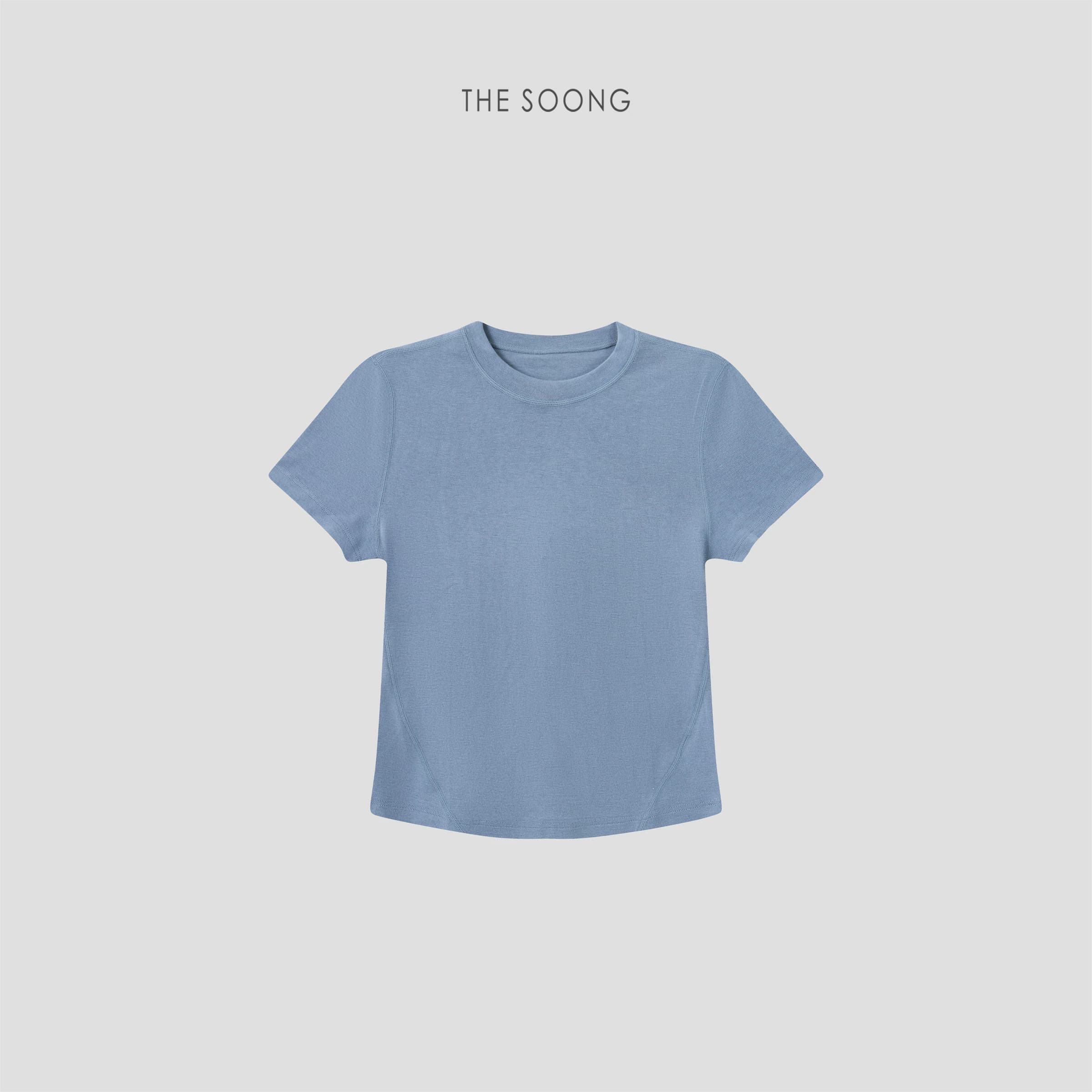 Lightweight Acetate Tencel Wool-Blend Soft T-Shirt view 5
