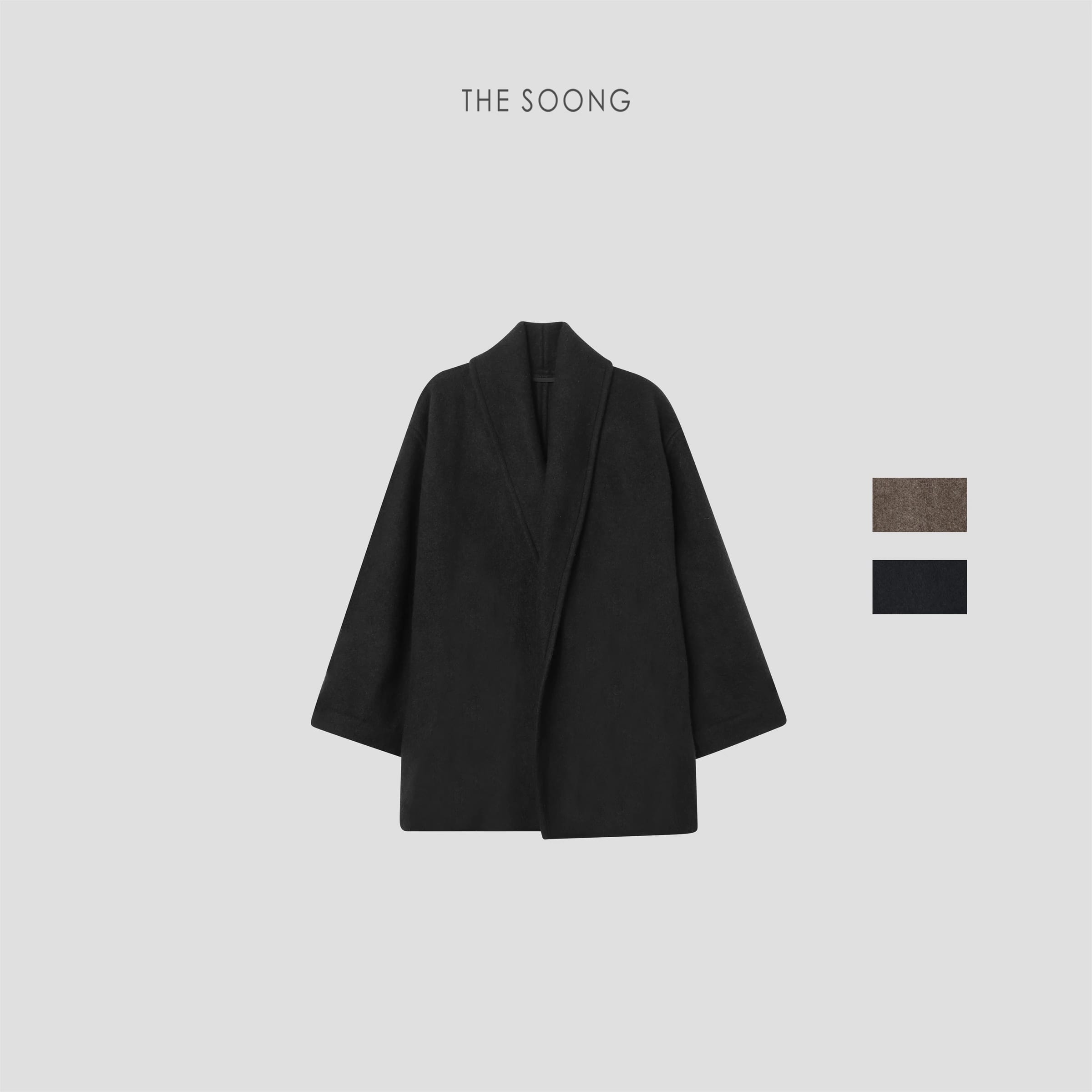 Yak Wool Shawl Collar Short Coat