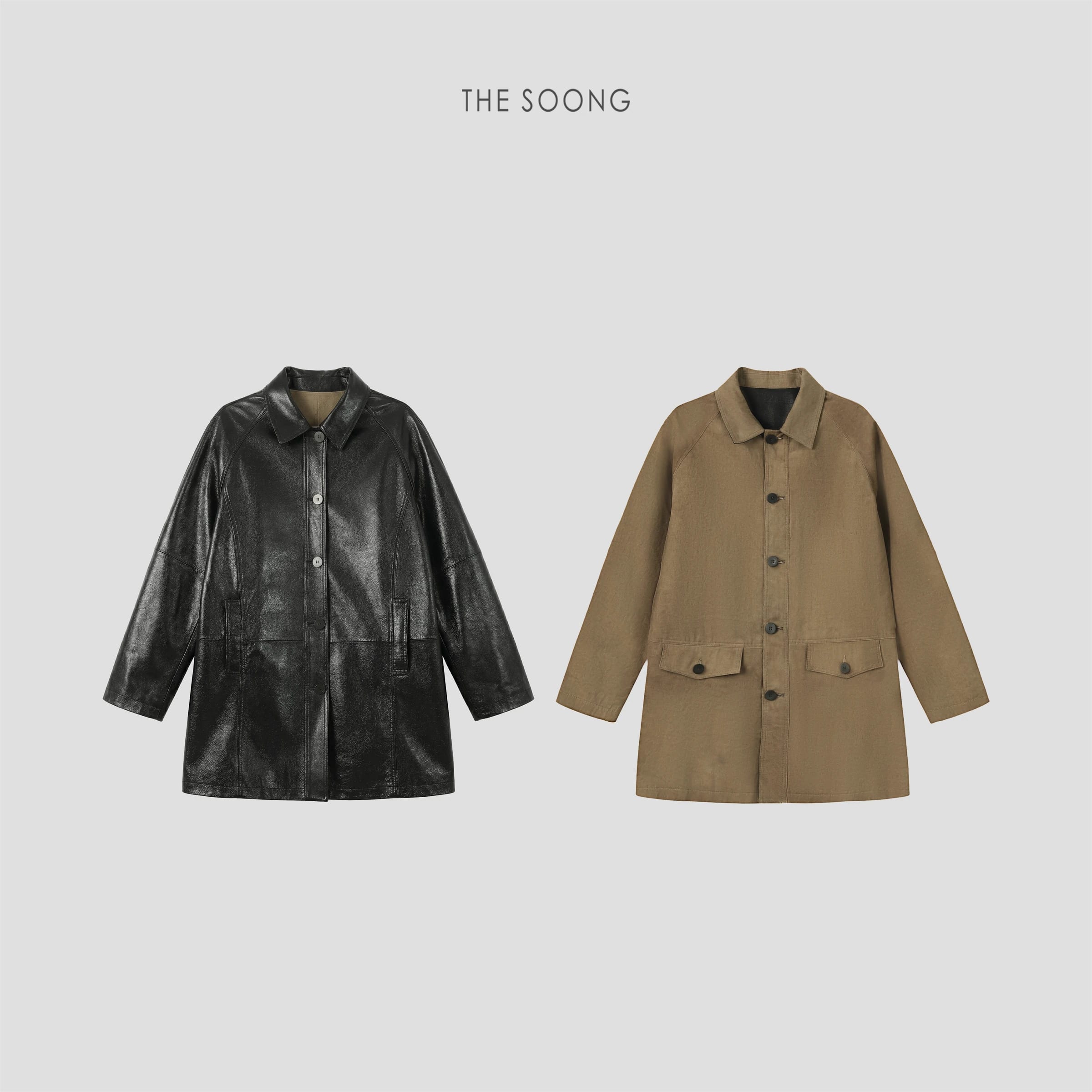 Reversible 100 Lambskin Vintage Leather Trench Coat 8640