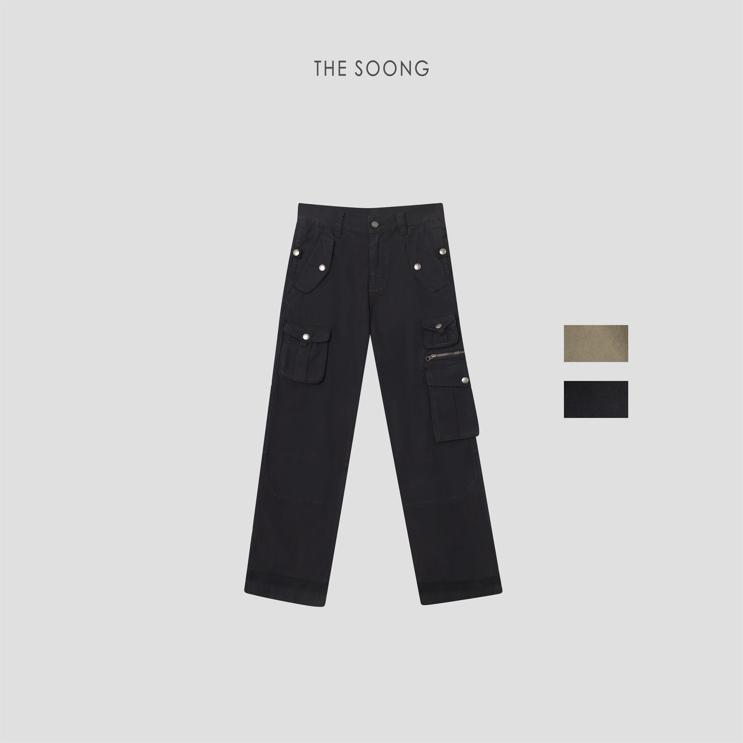 Cargo Era 100% Cotton Vintage Multi-Pocket Straight Jeans