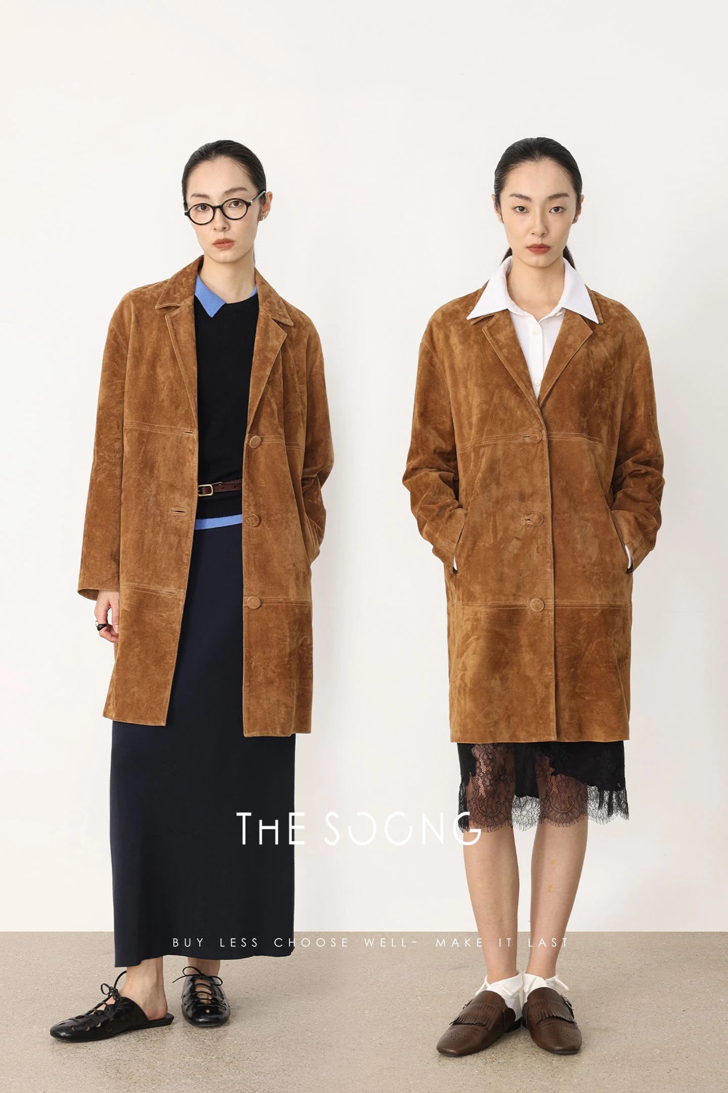 100% Lambskin Tailored Mid-Length Leather Blazer alternate view