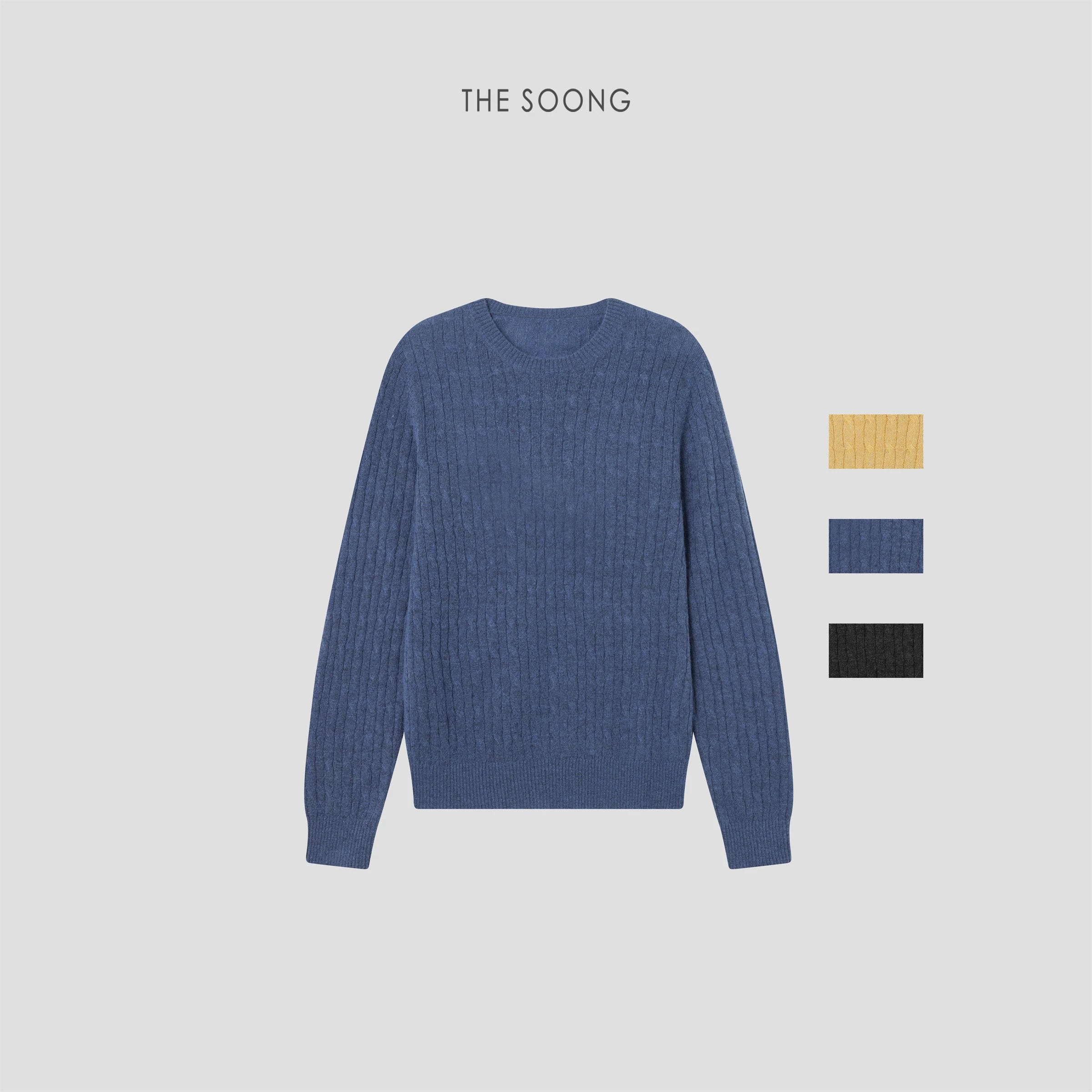 Creamy Soft Ultrafine Merino Wool Ribbed Sweater - 9566