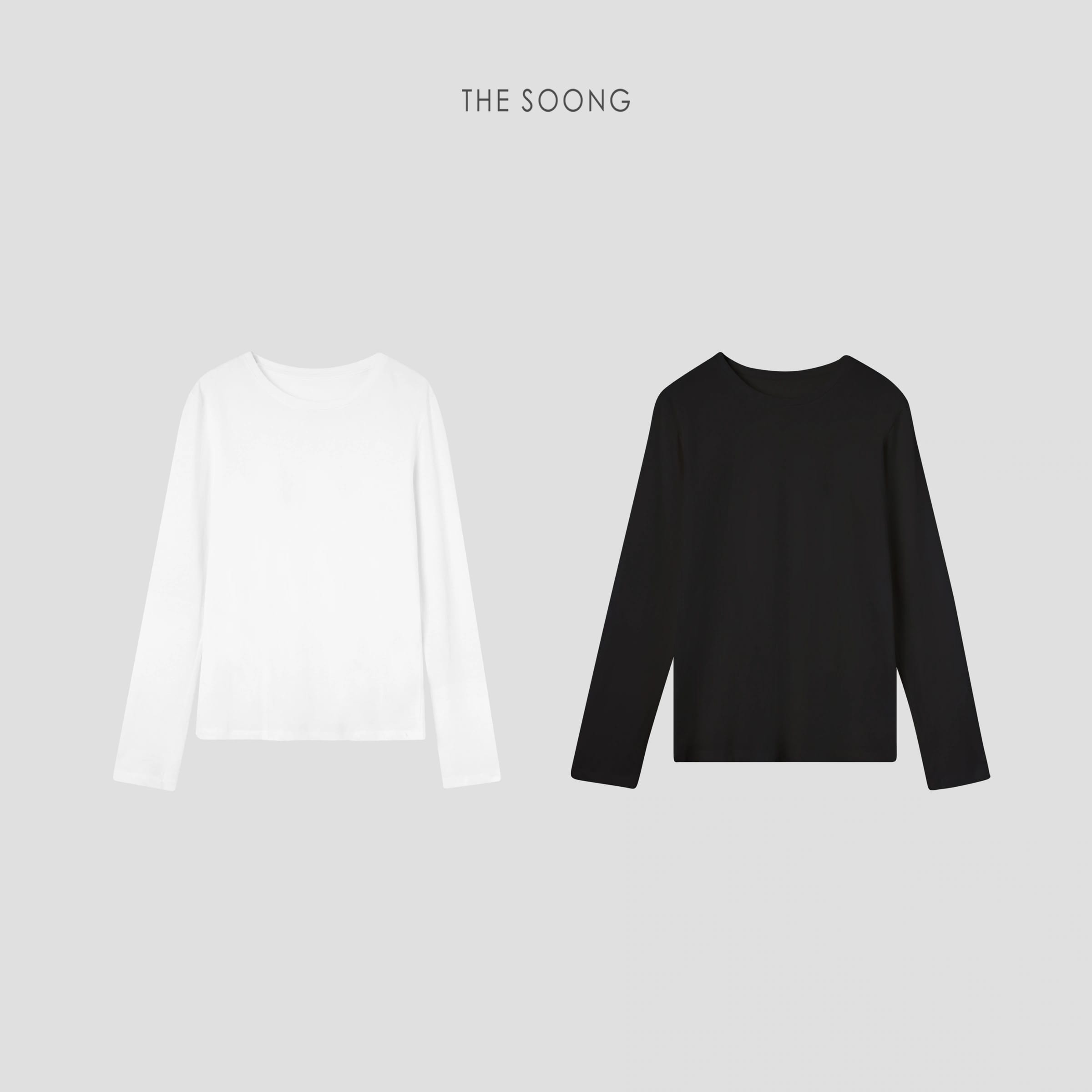 Minimalist Classic Crewneck Long-Sleeve Top