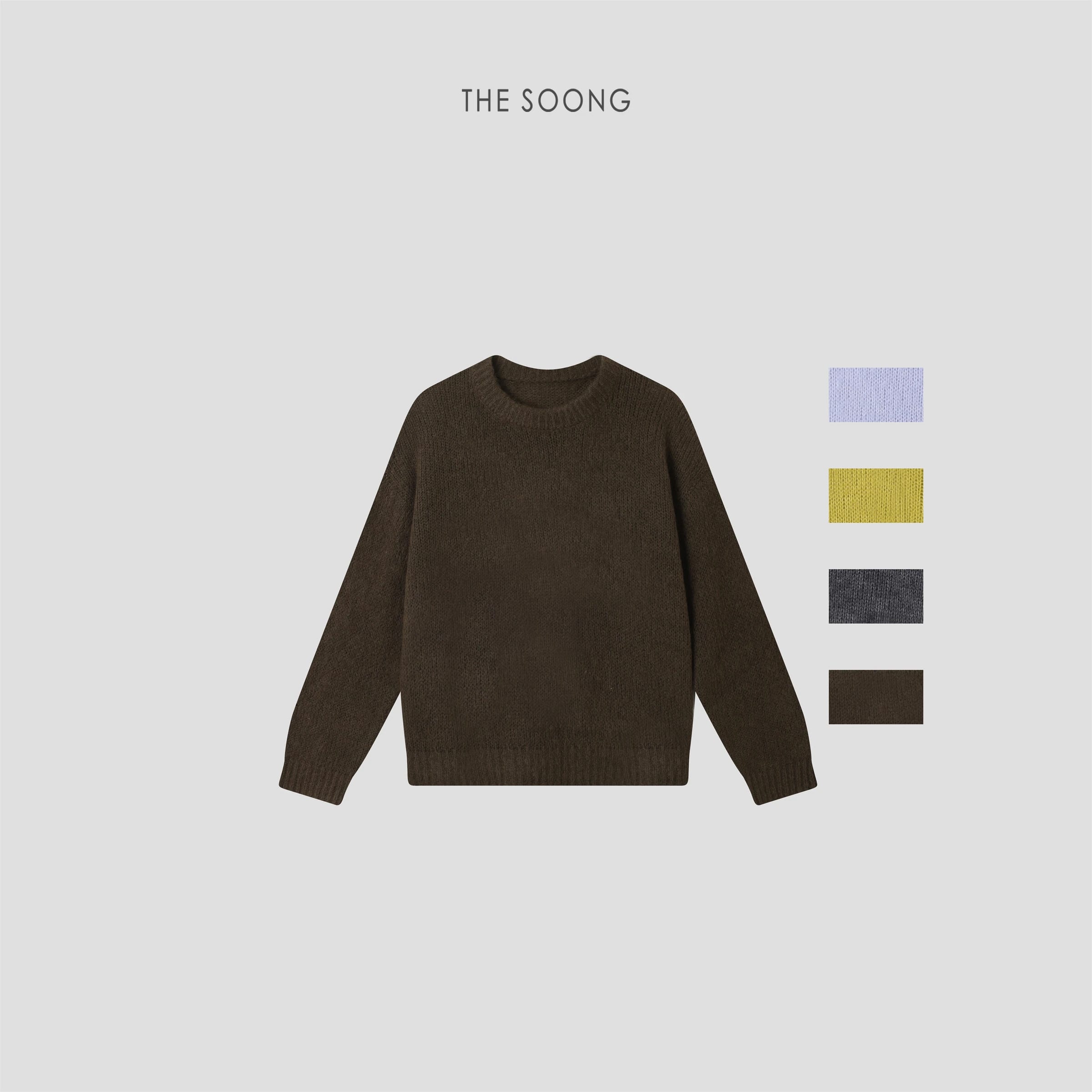 Palette Classic Vintage Wool–Mulberry Silk 218g Crewneck Sweater for Women