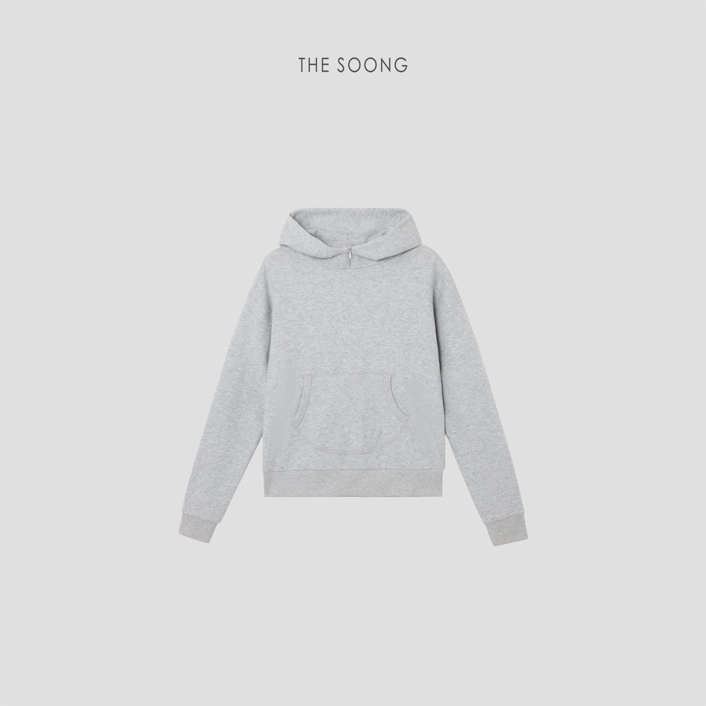 Women’s 100% Cotton Cropped Hooded Sweatshirt with Relaxed Drop Shoulders for Fall/Winter