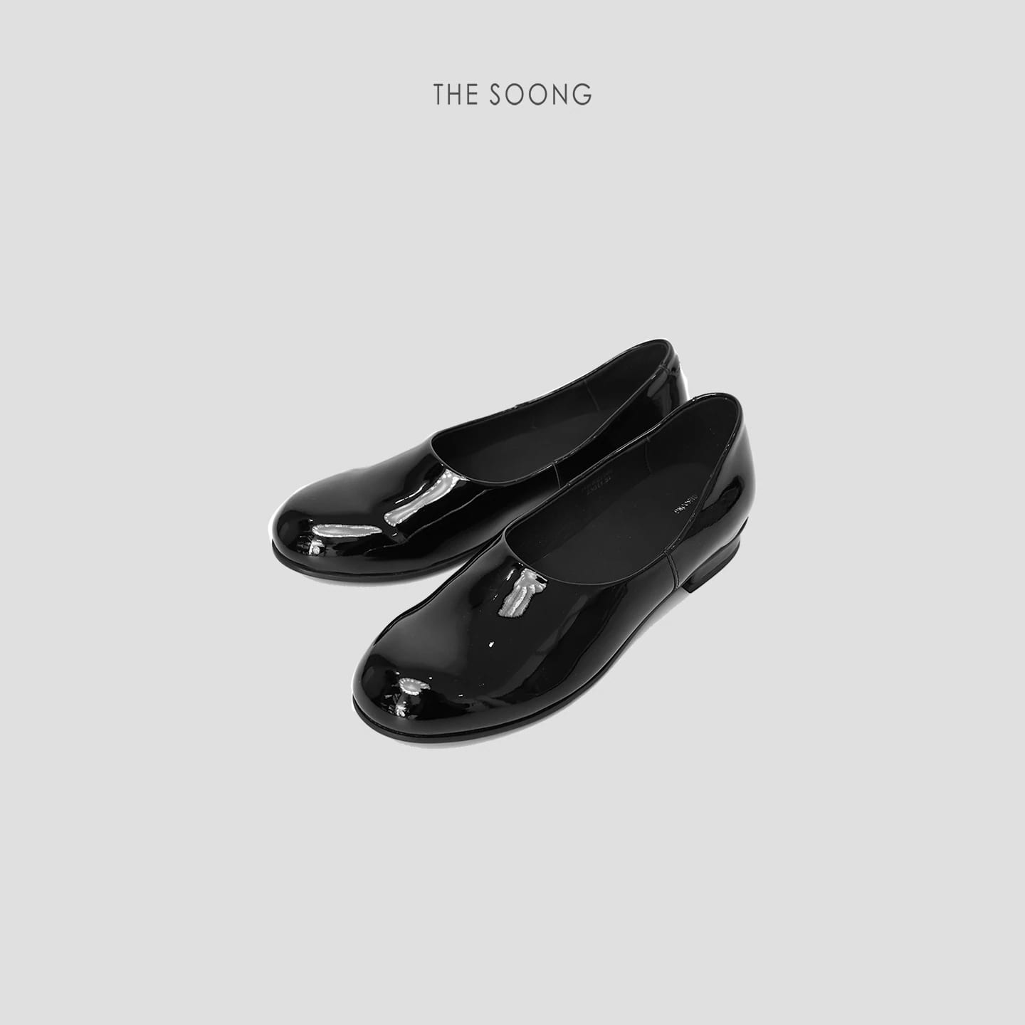 Patent Leather Round-Toe Loafer Flats