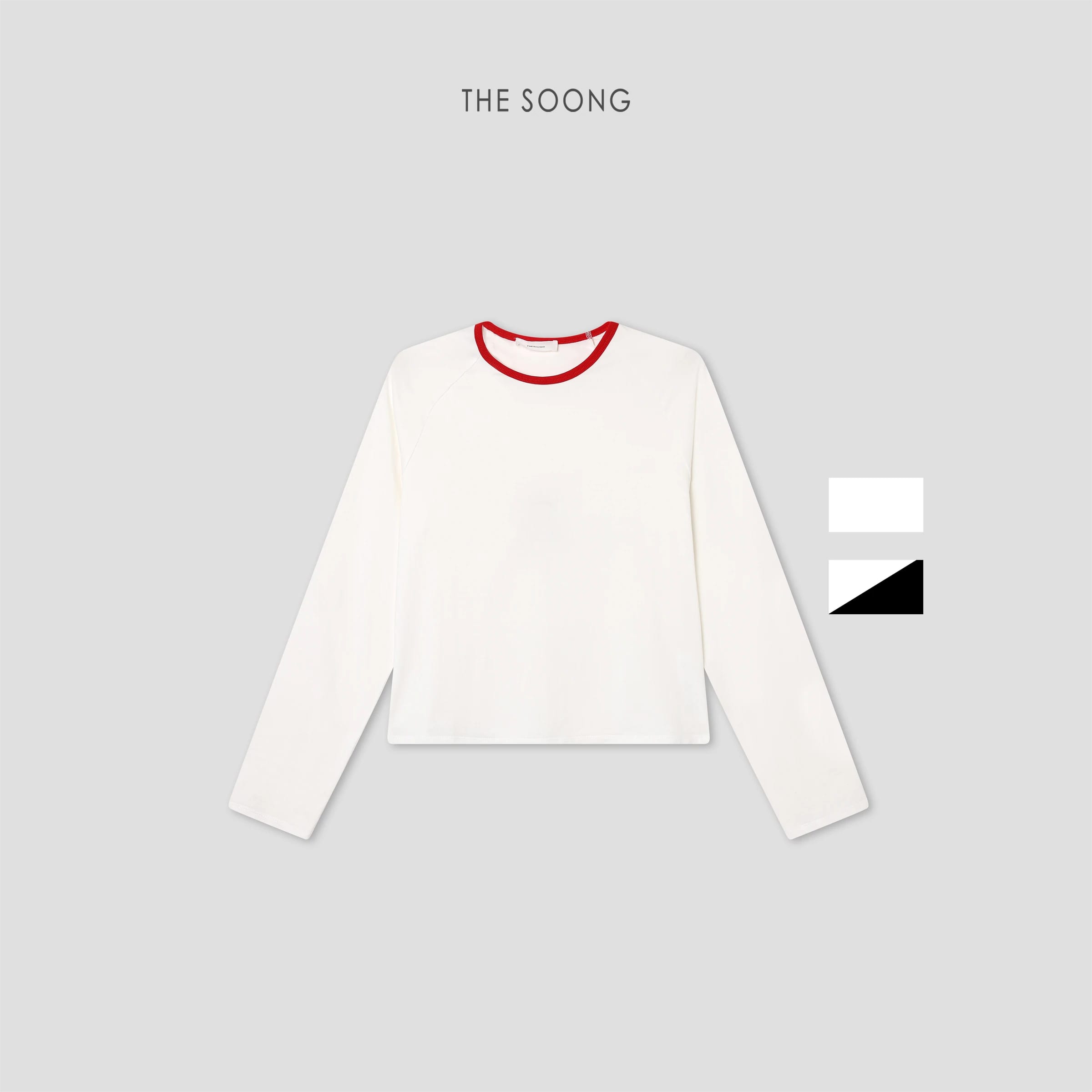 Contrast Raglan Crewneck Long-Sleeve T-Shirt