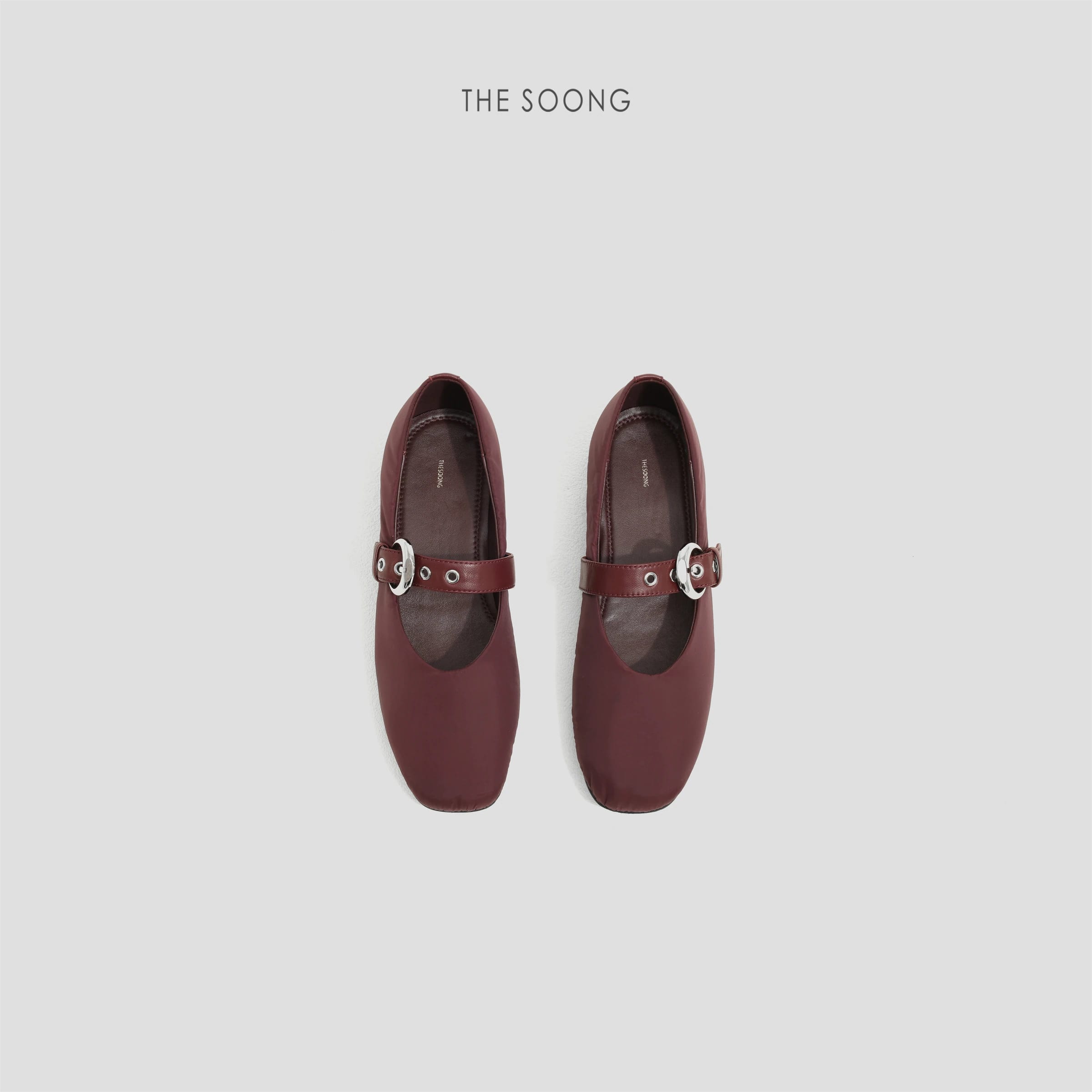 Adjustable Buckle Lambskin Low-Heel Mary Jane Shoes