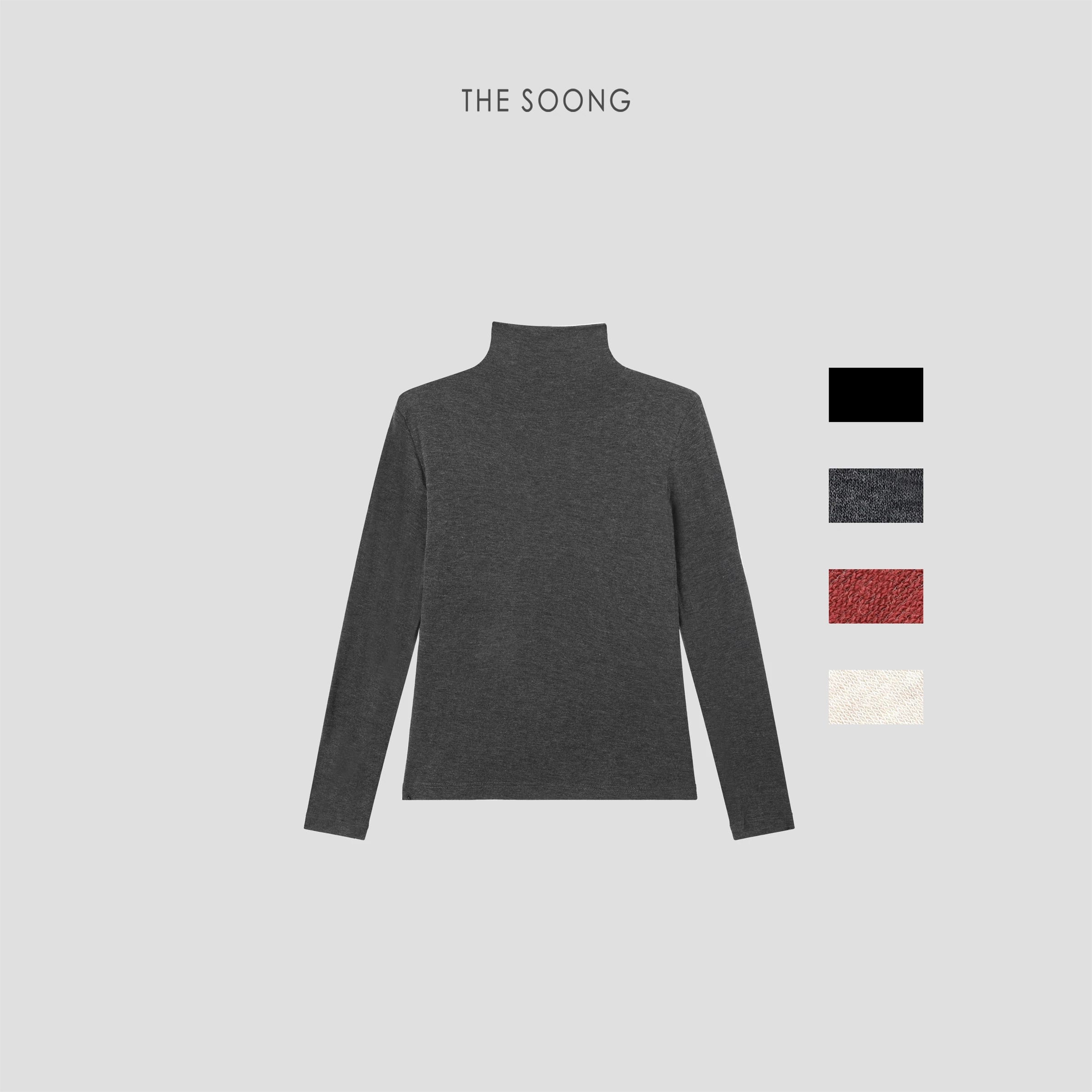 Heat 50s Cashmere-Feel Mock-Neck Sweater