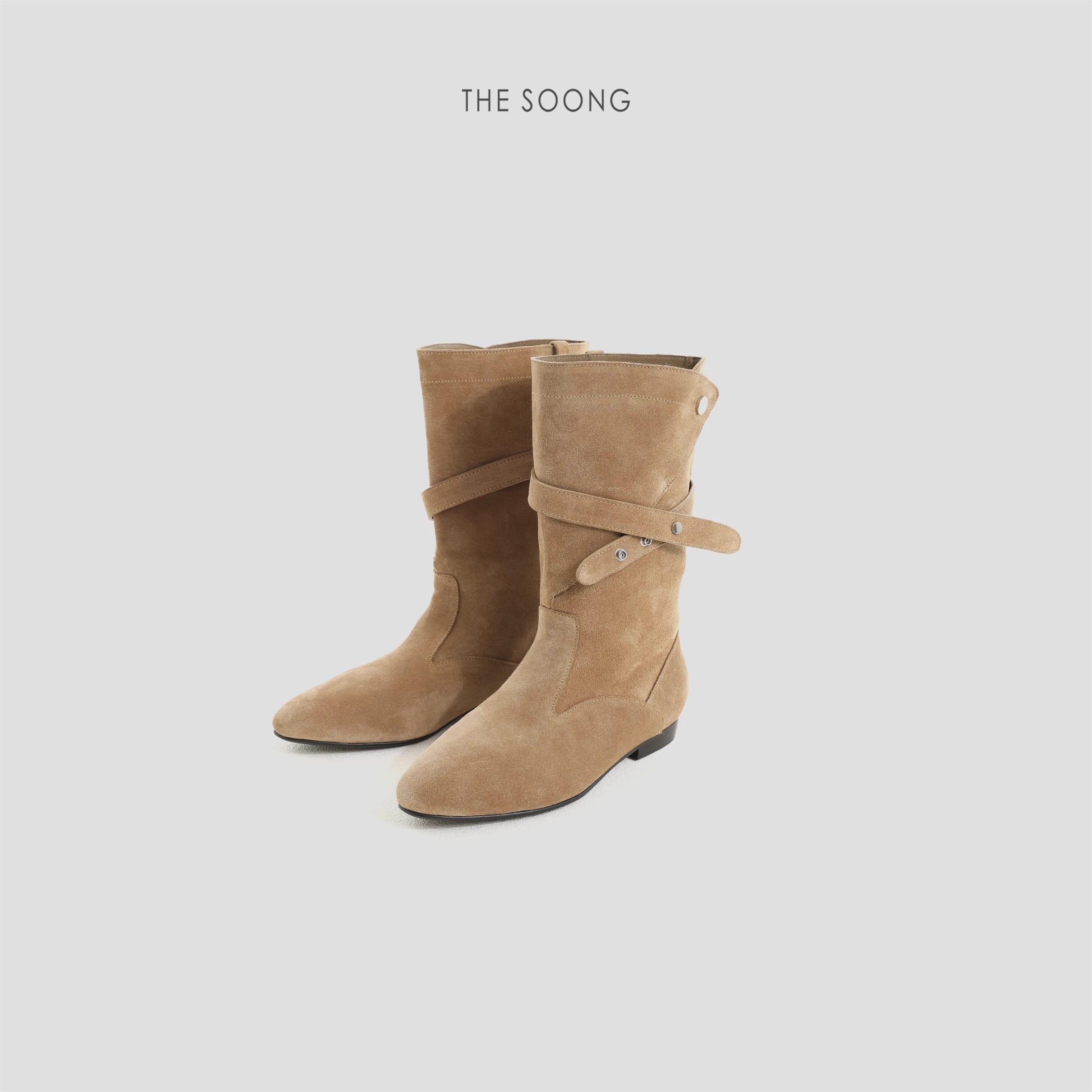Classic Vintage Suede Foldover Slouch Boots