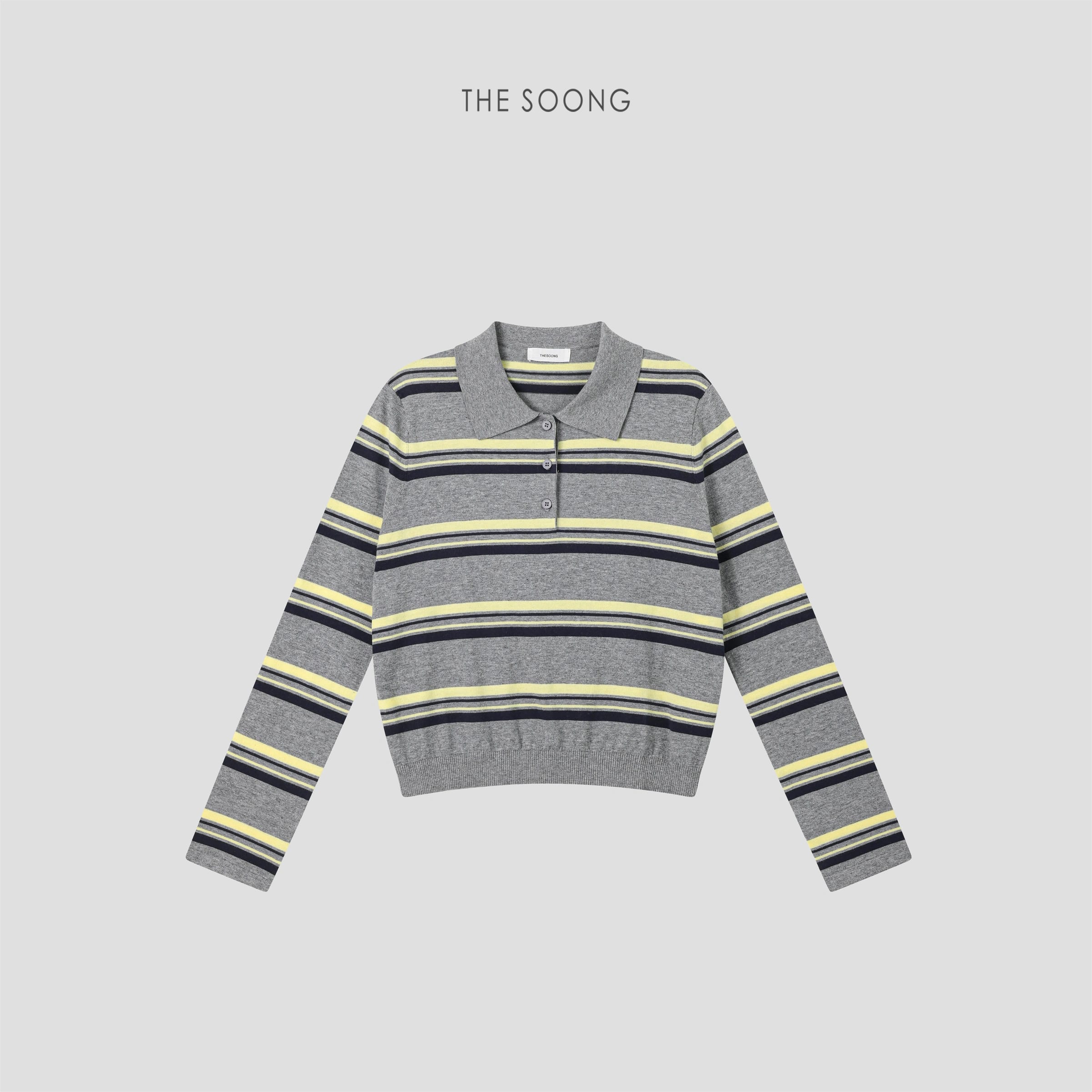 100% Combed Cotton Fine-Knit Polo Sweater