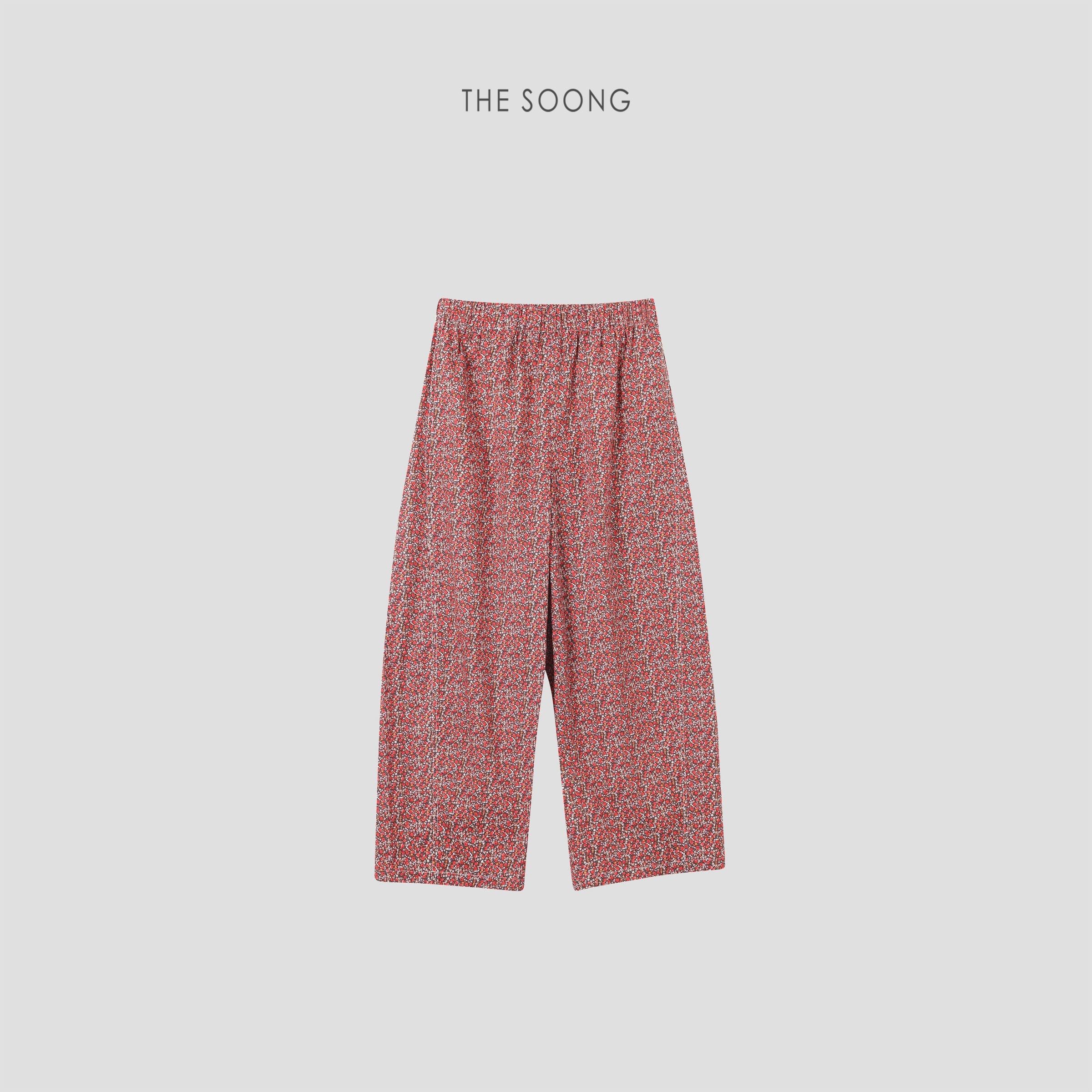 Floral Cotton Relaxed-Fit Elastic-Waist Pants