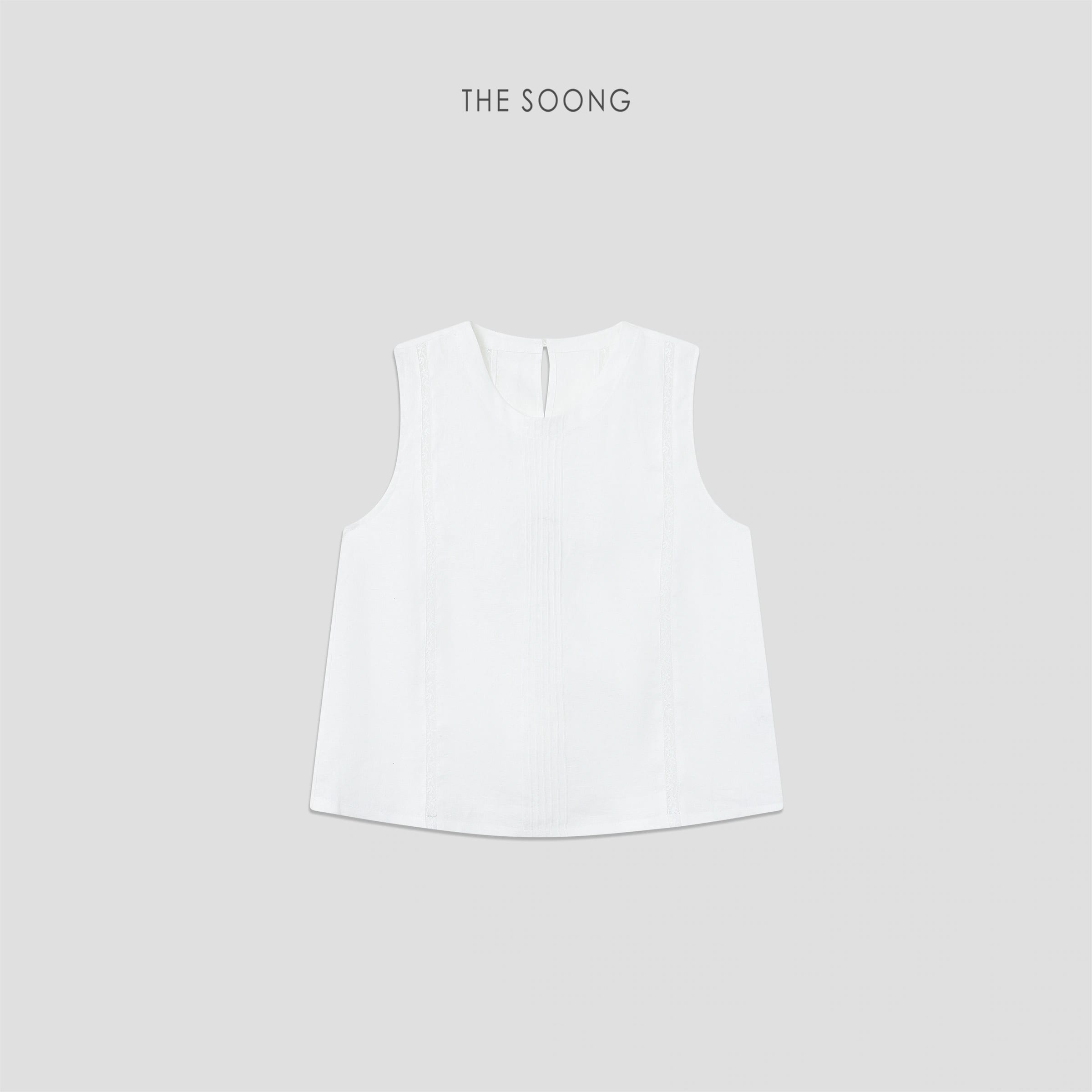Linen Sleeveless Vest Summer Crewneck Relaxed Top