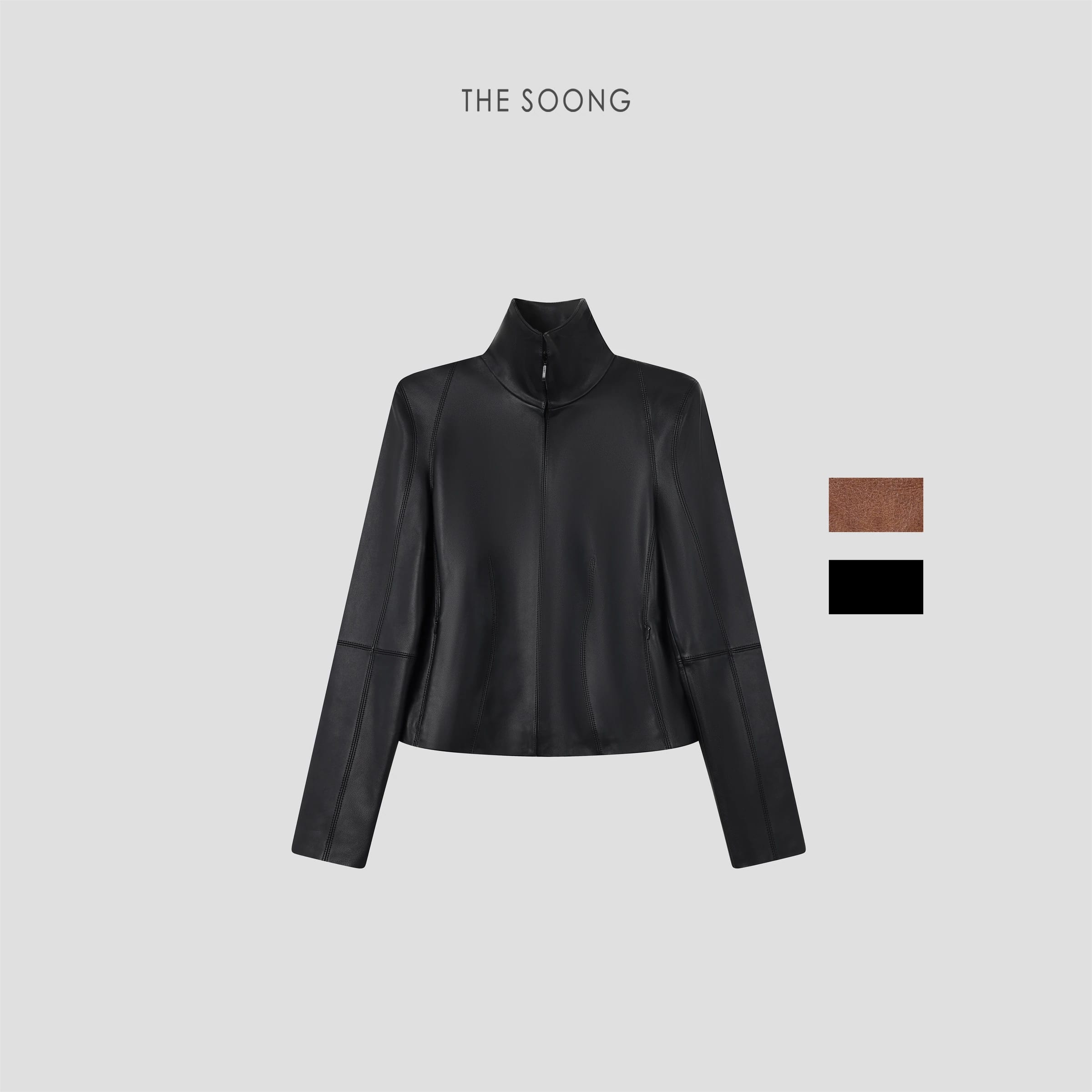 Millennium British Black Lambskin Cropped Leather Jacket