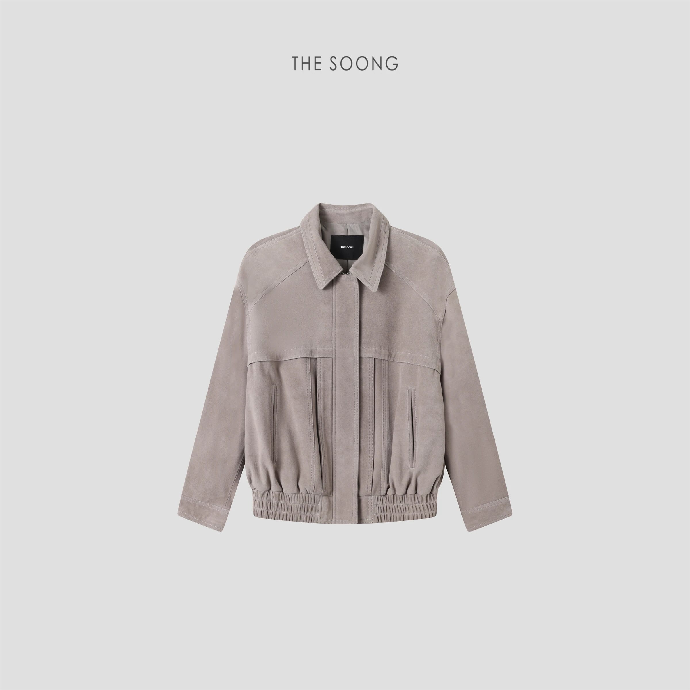 Gray Classic Vintage South African Imported Shearling Leather Jacket
