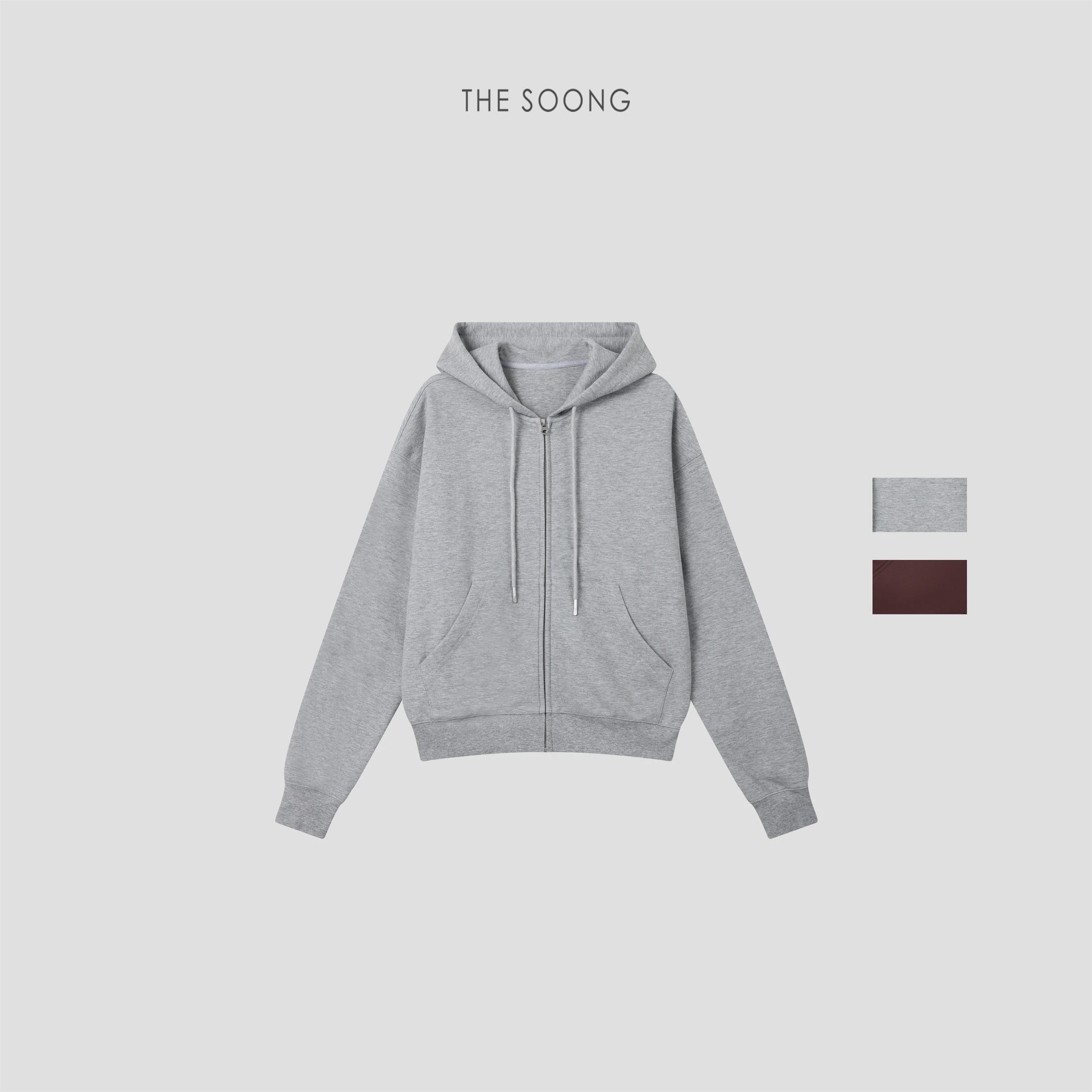 Cloud Heather Cotton-Blend French Terry Zip Hoodie