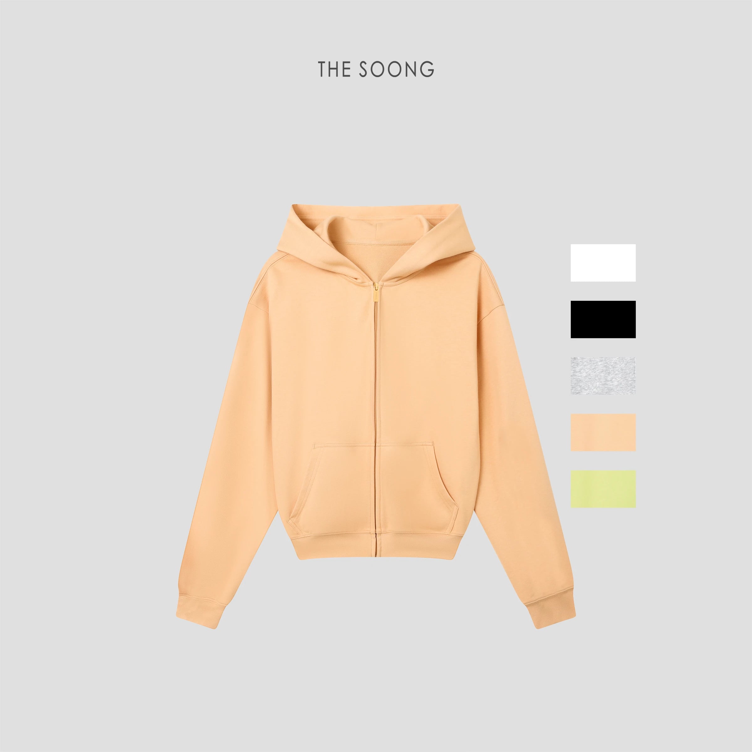 Live Your Way Soft Cotton Cropped Zip-Up Hoodie