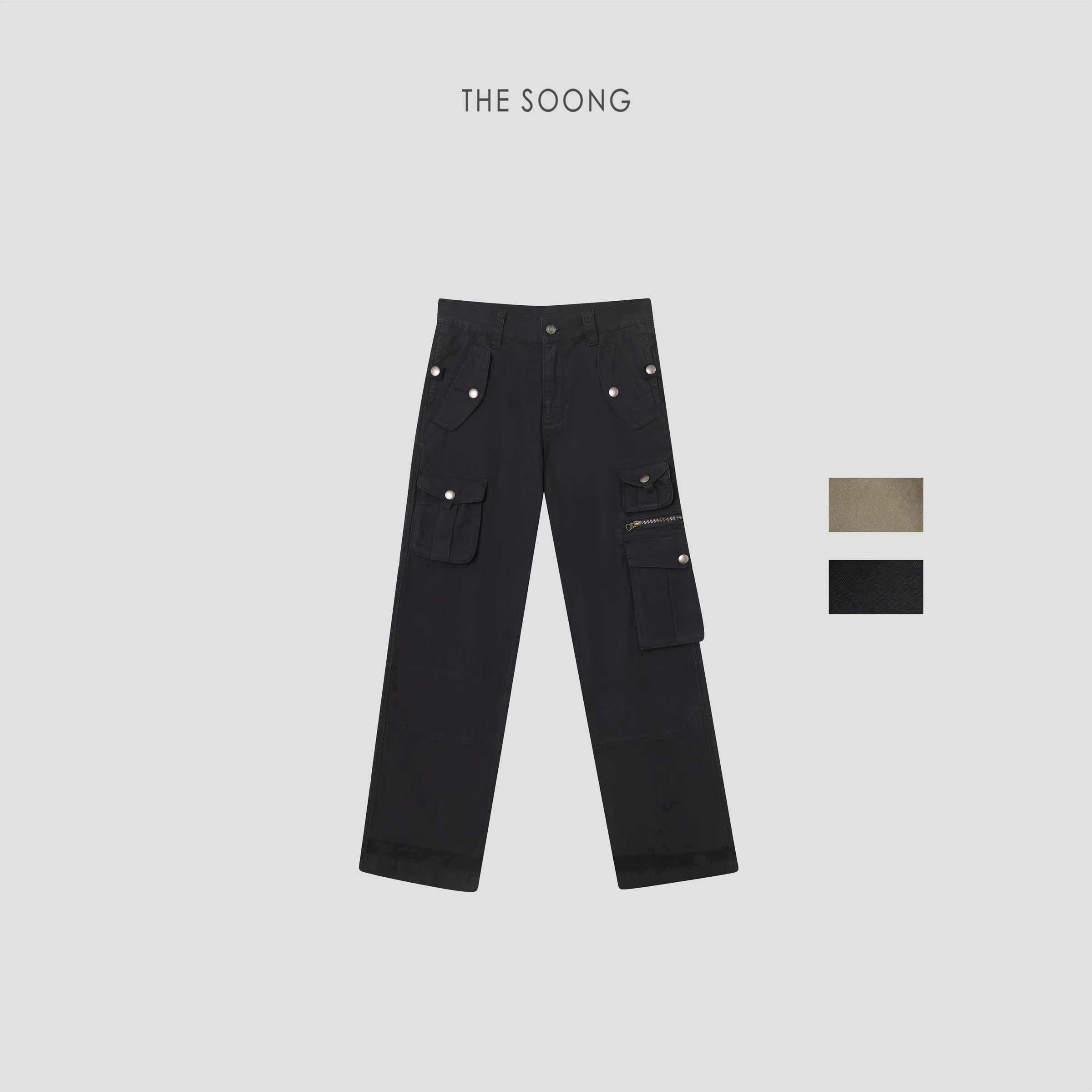 Cargo Era 100% Cotton Vintage Multi-Pocket Straight Jeans