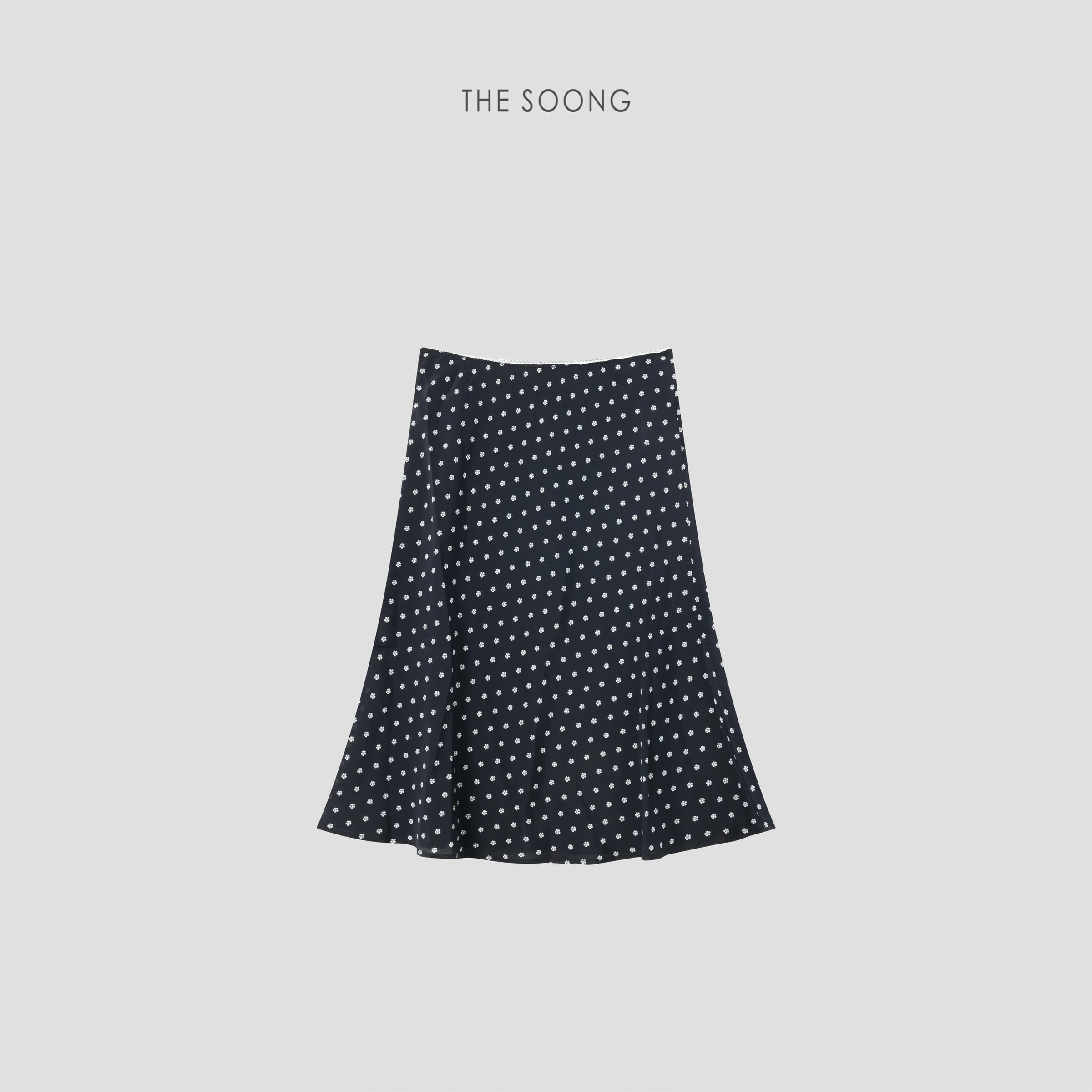 100% Mulberry Silk Sculpted Printed Skirt