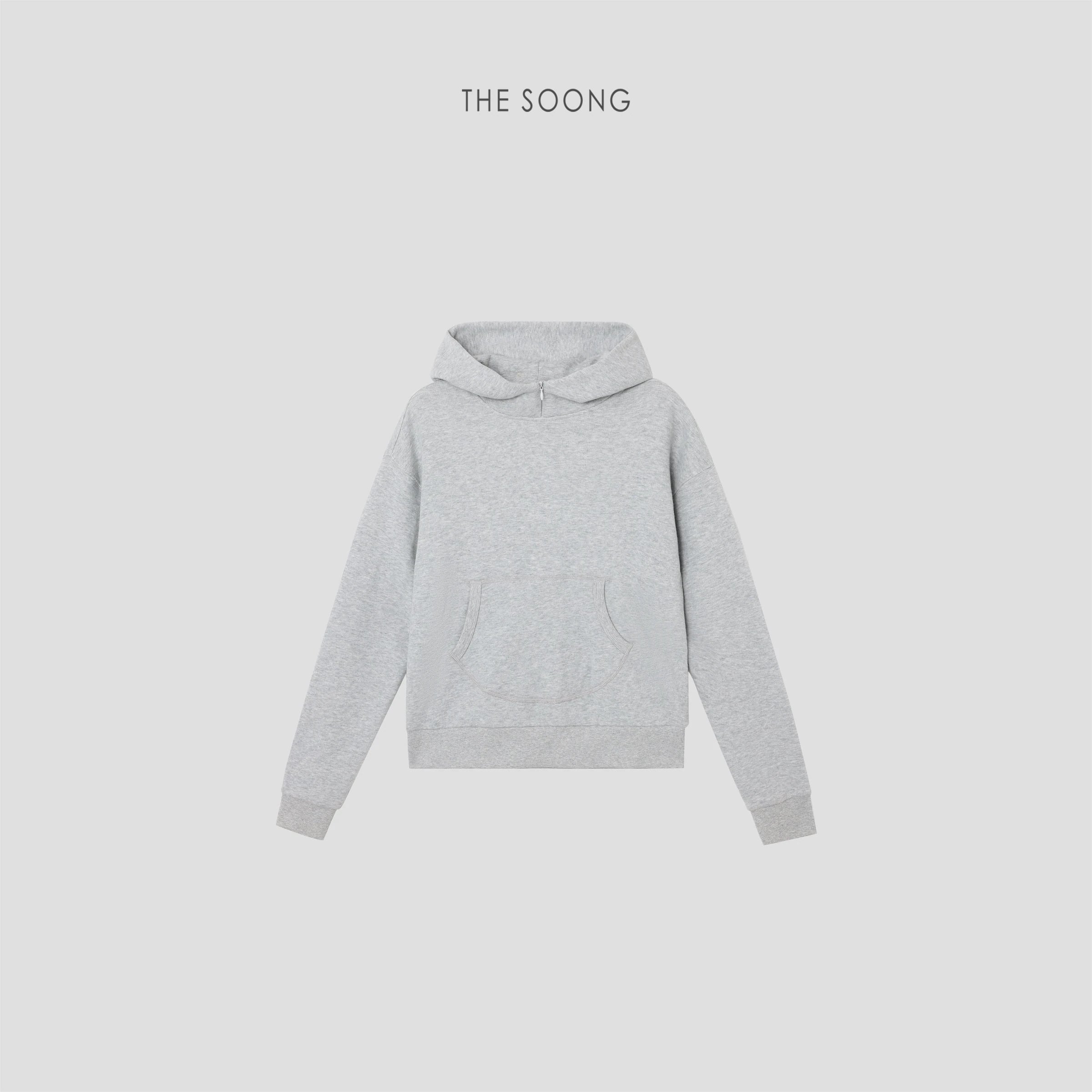 Women’s 100% Cotton Cropped Hooded Sweatshirt with Relaxed Drop Shoulders for Fall/Winter