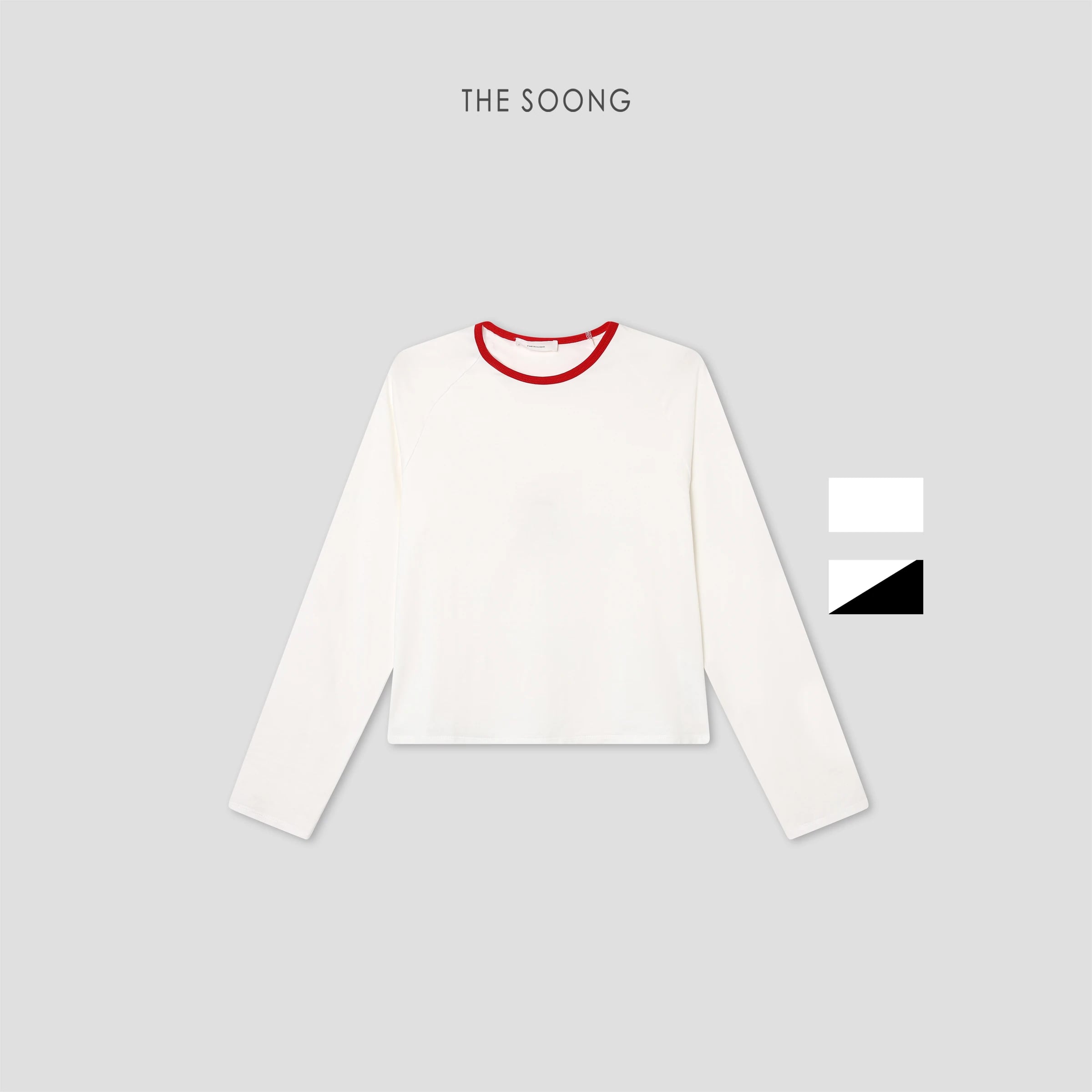 Contrast Raglan Crewneck Long-Sleeve T-Shirt