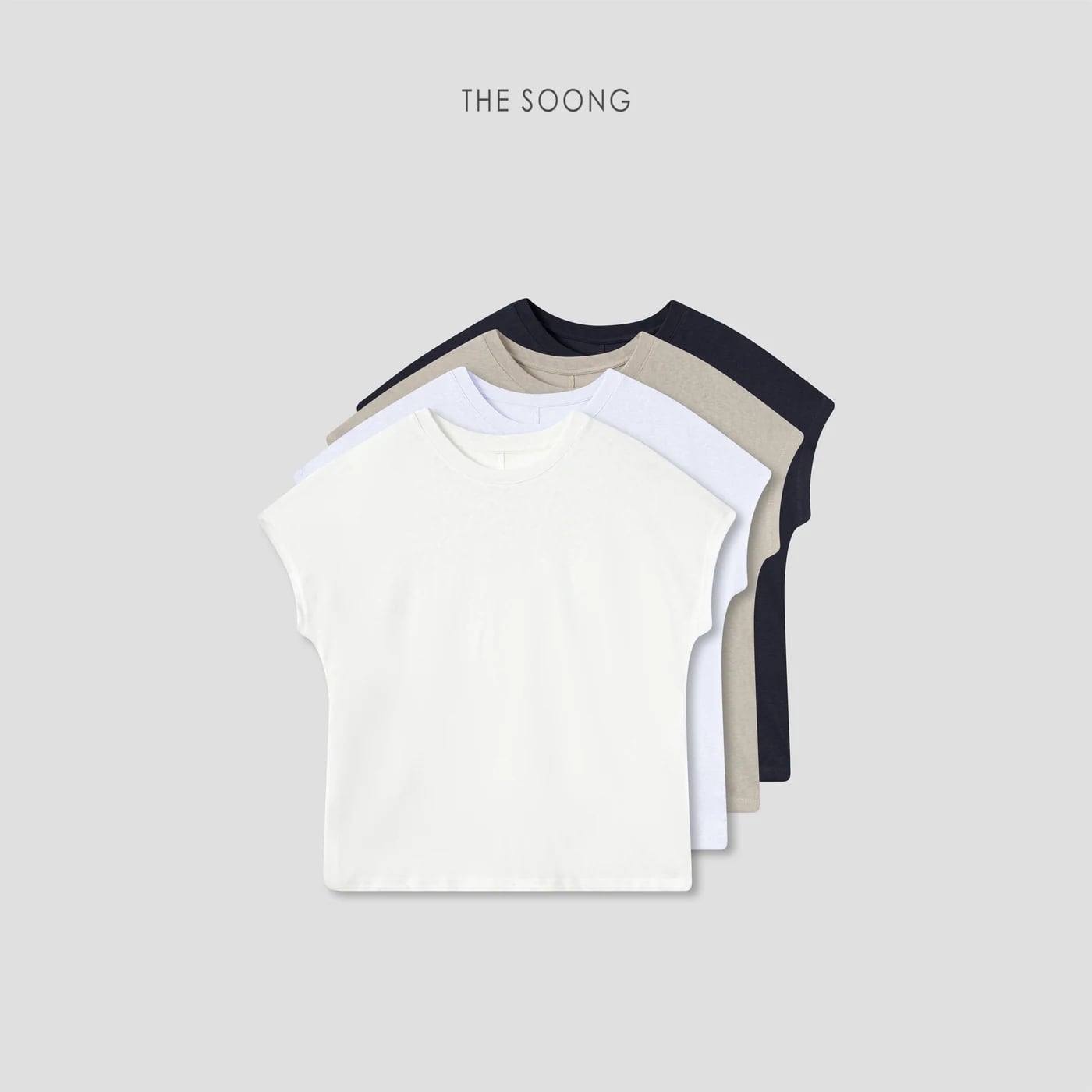Linen-Cotton Blend Flutter-Sleeve Top