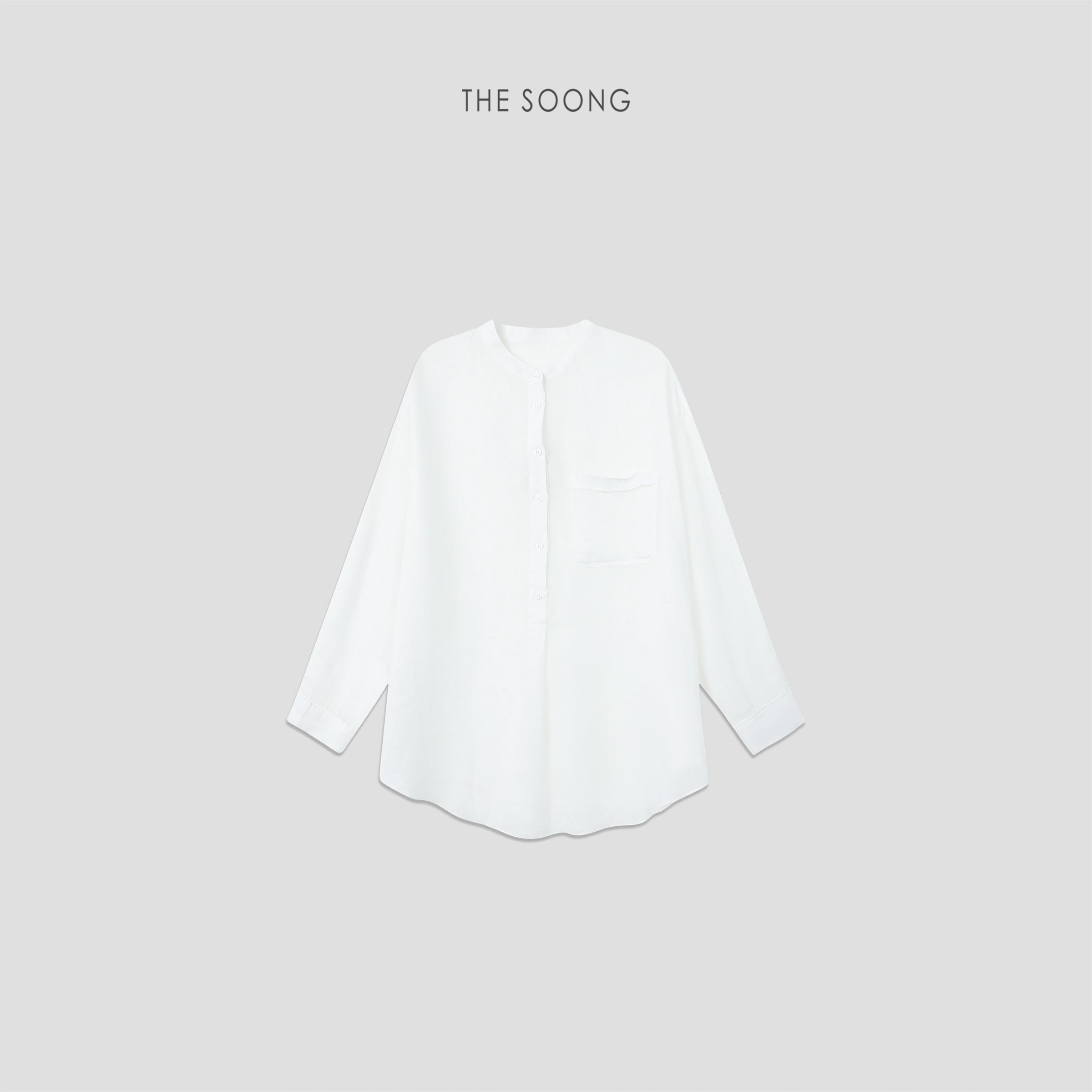100% Linen Stone-Washed Relaxed Long-Sleeve Shirt