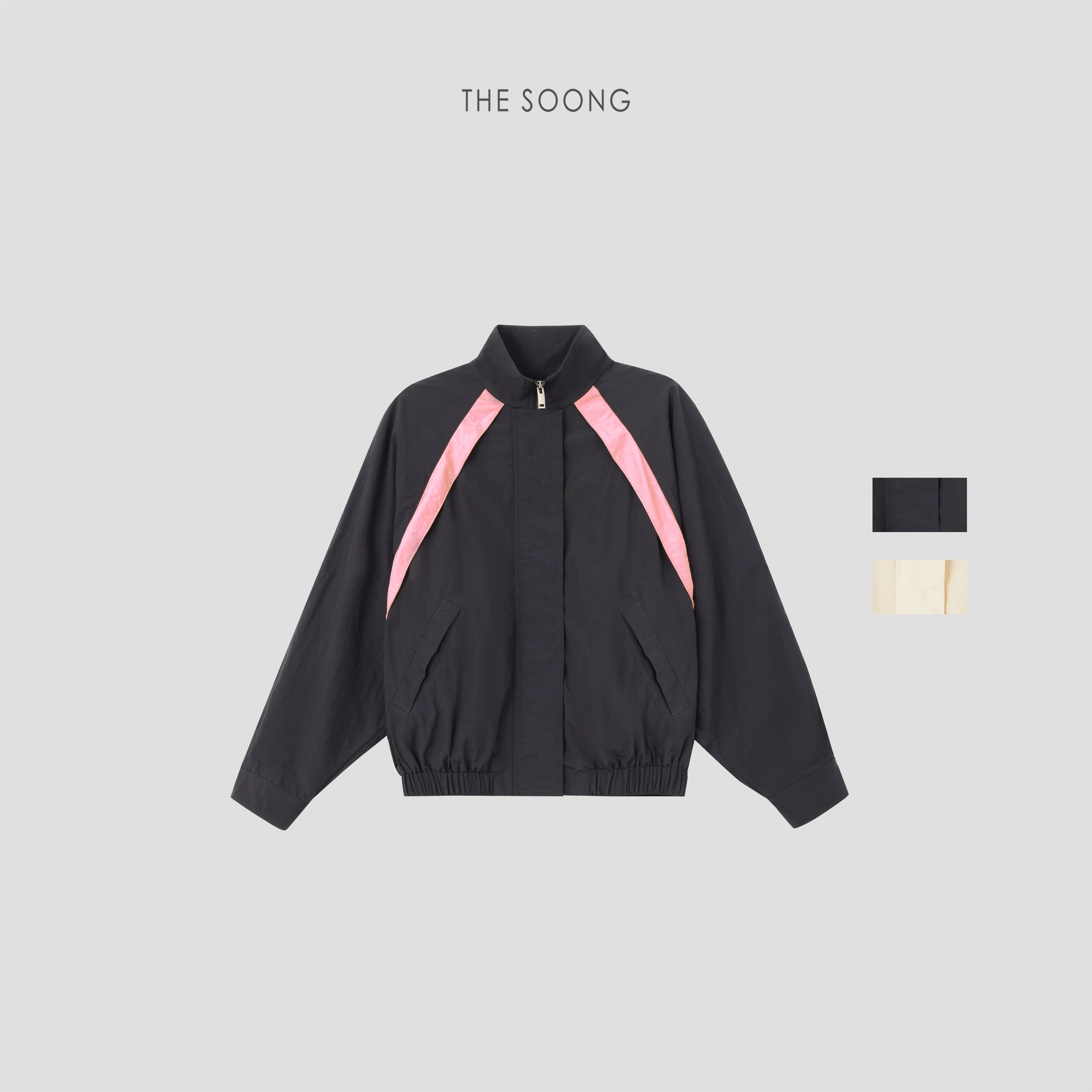 Neon Jacket 90s Classic Windproof Stand-Collar Cropped Jacket