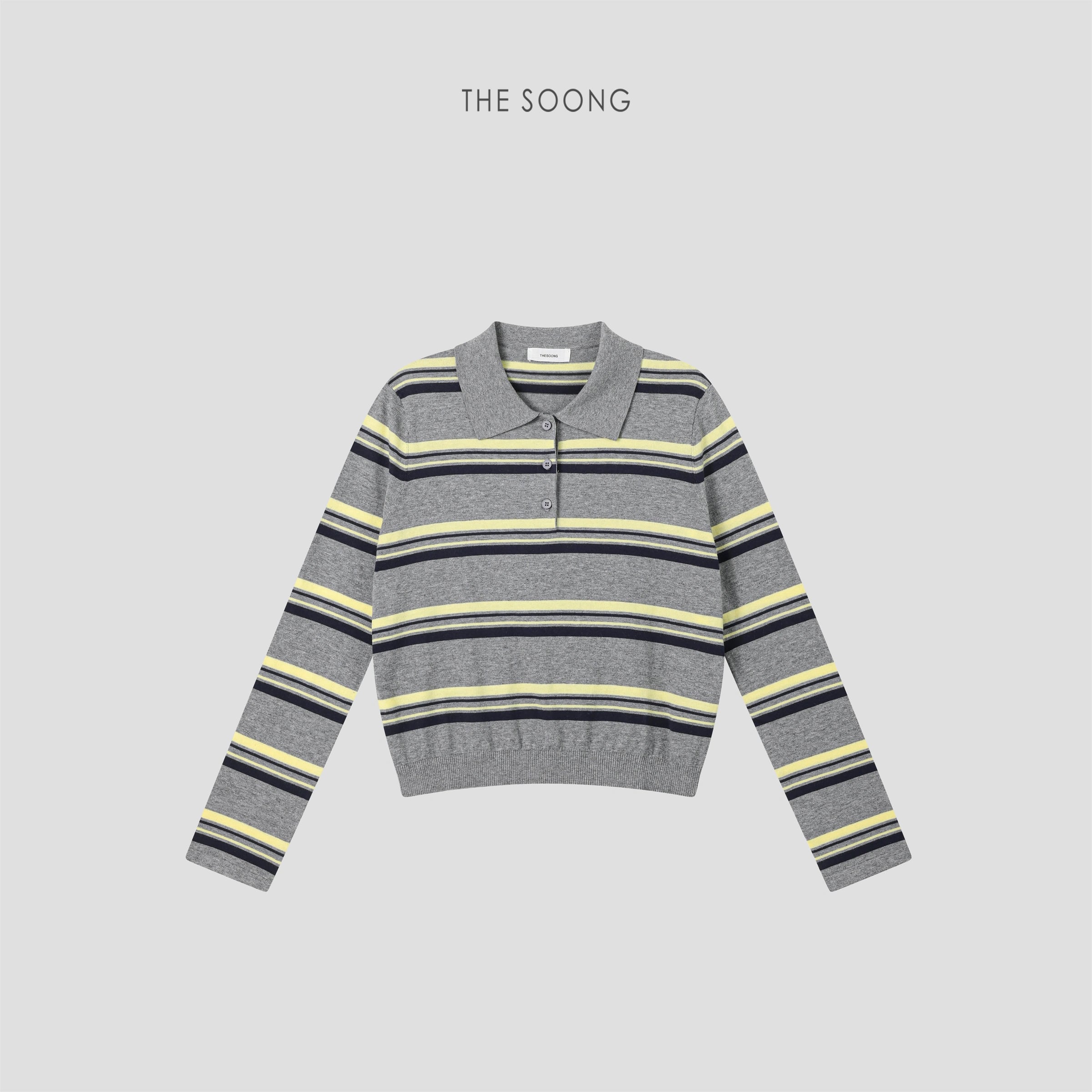 100% Combed Cotton Fine-Knit Polo Sweater