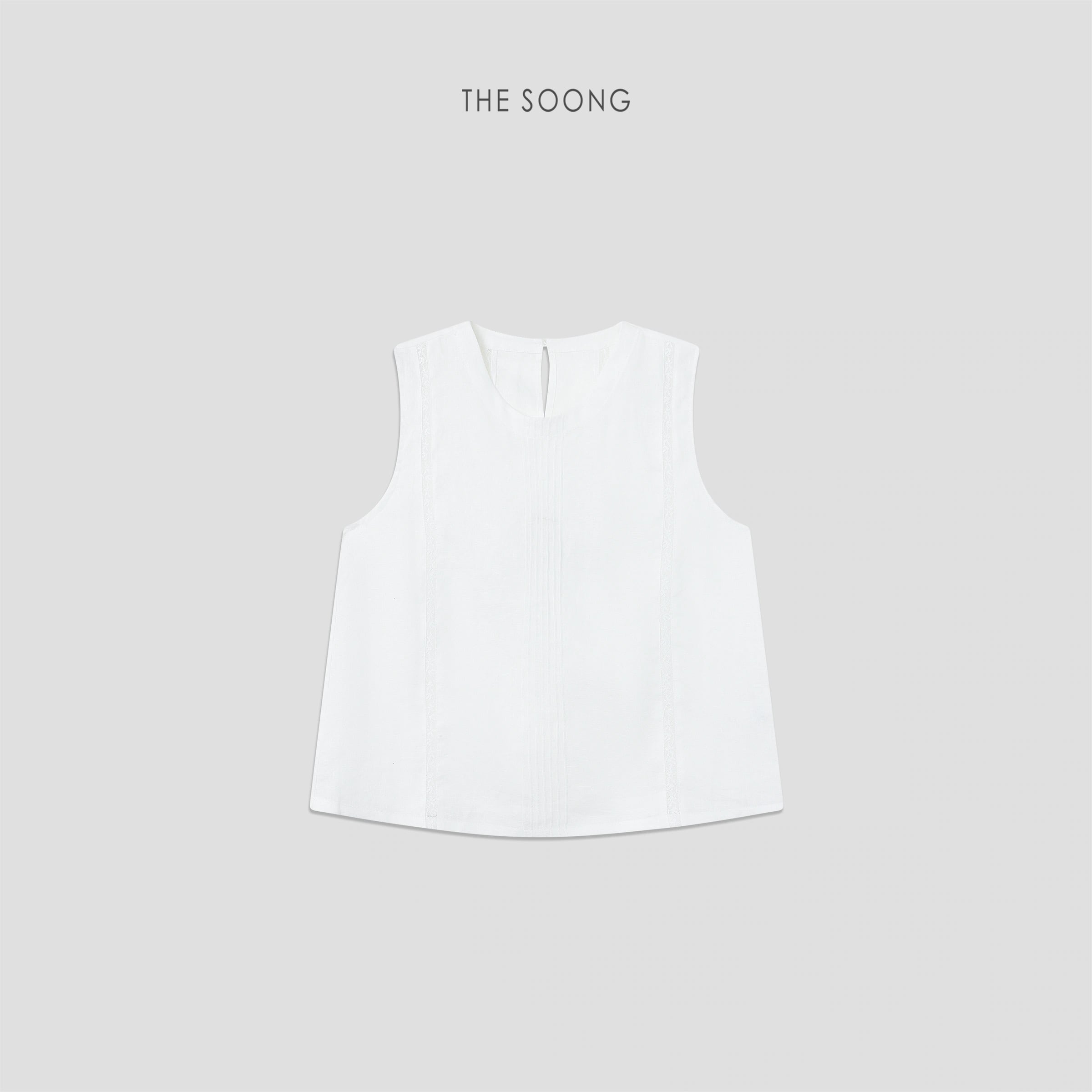 Linen Sleeveless Vest Summer Crewneck Relaxed Top