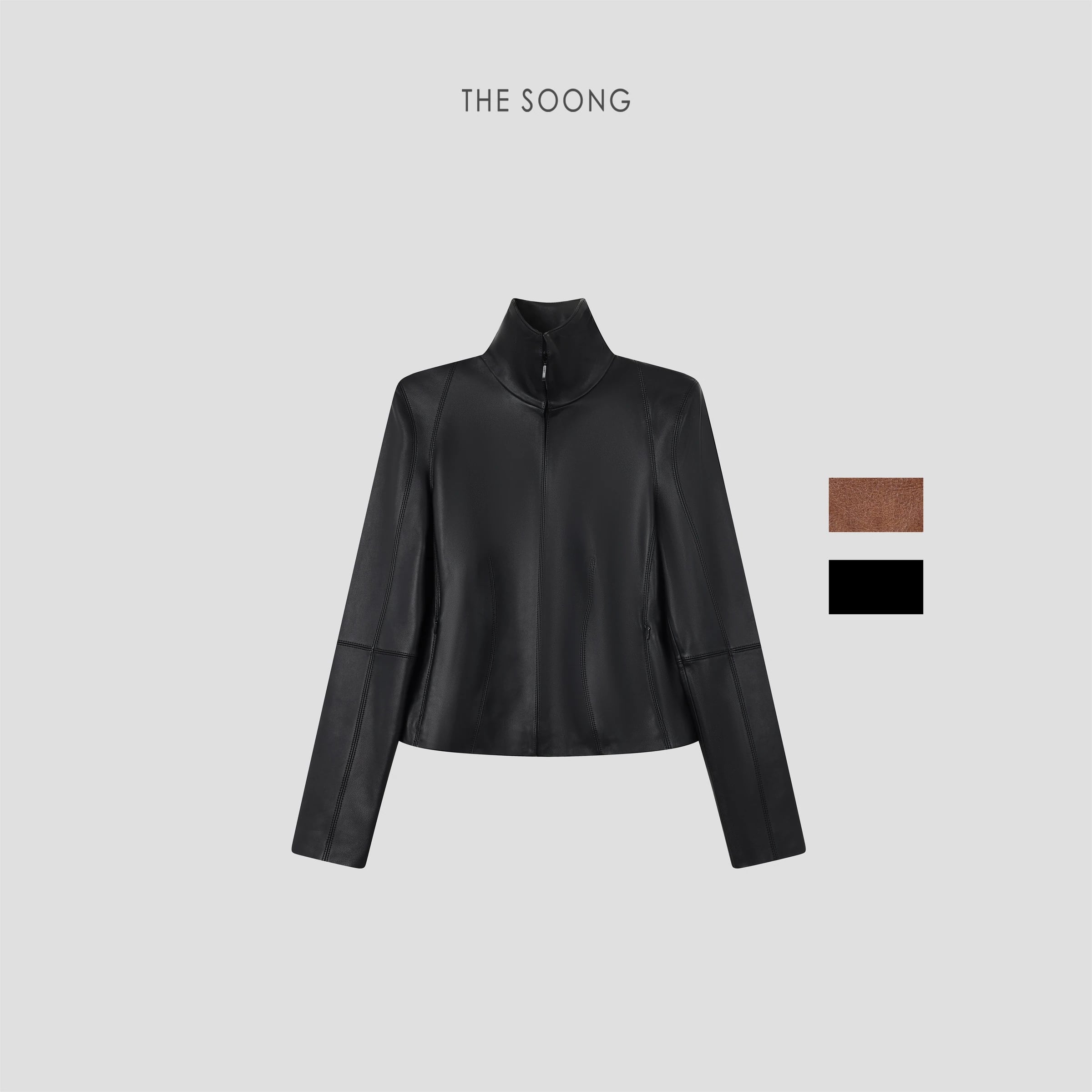 Millennium British Black Lambskin Cropped Leather Jacket