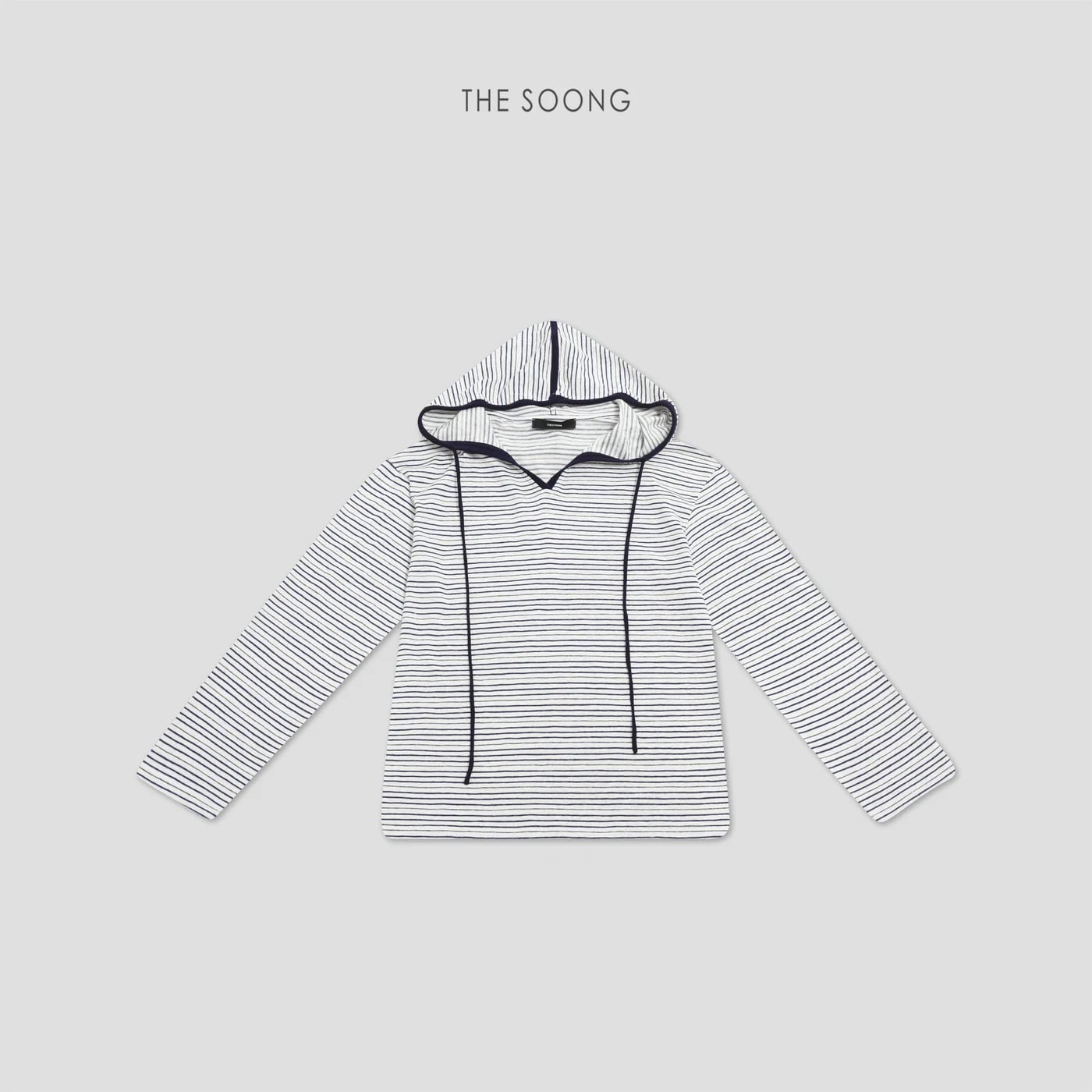 Soft-Washed Cotton-Blend Striped Hooded Top