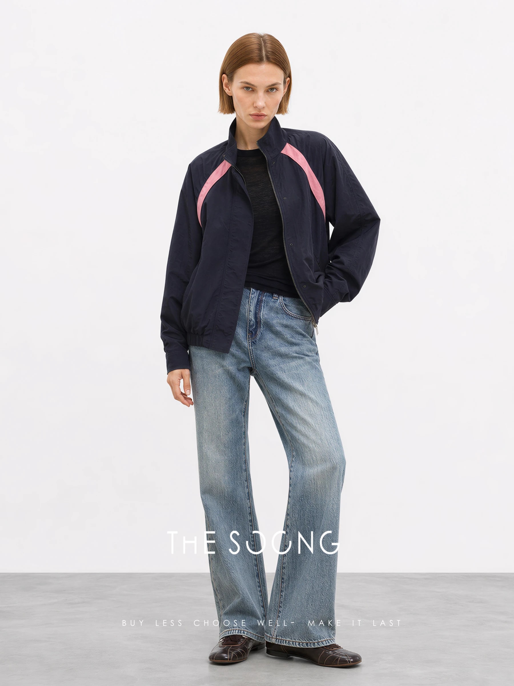 THESOONG “Neon Jacket” 90s Classic Windproof Stand-Collar Cropped Jacket - 8923 view 6