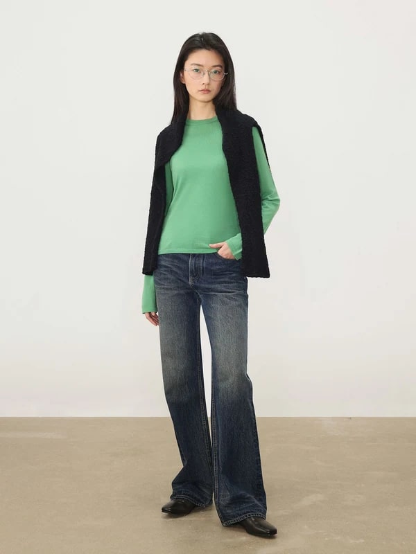 THESOONG “Cloud Whisker” Vintage Mid-Rise Denim Jeans - 8255 view 10