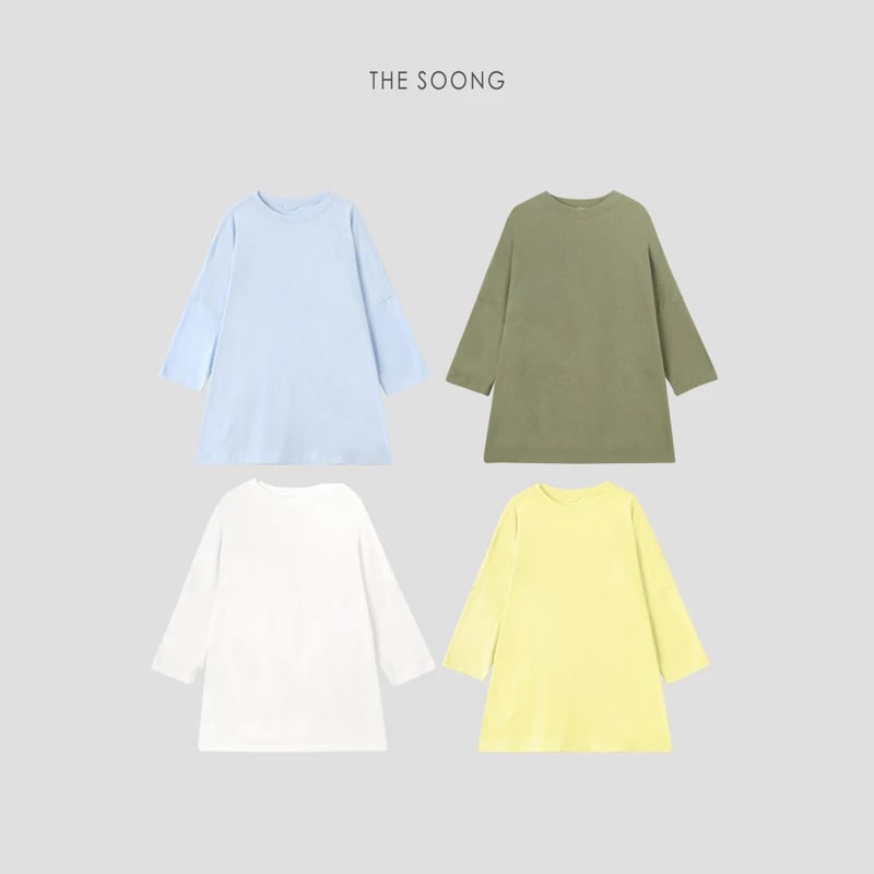 THESOONG "Candy Series" Minimal Textured Soft Oversized Crew