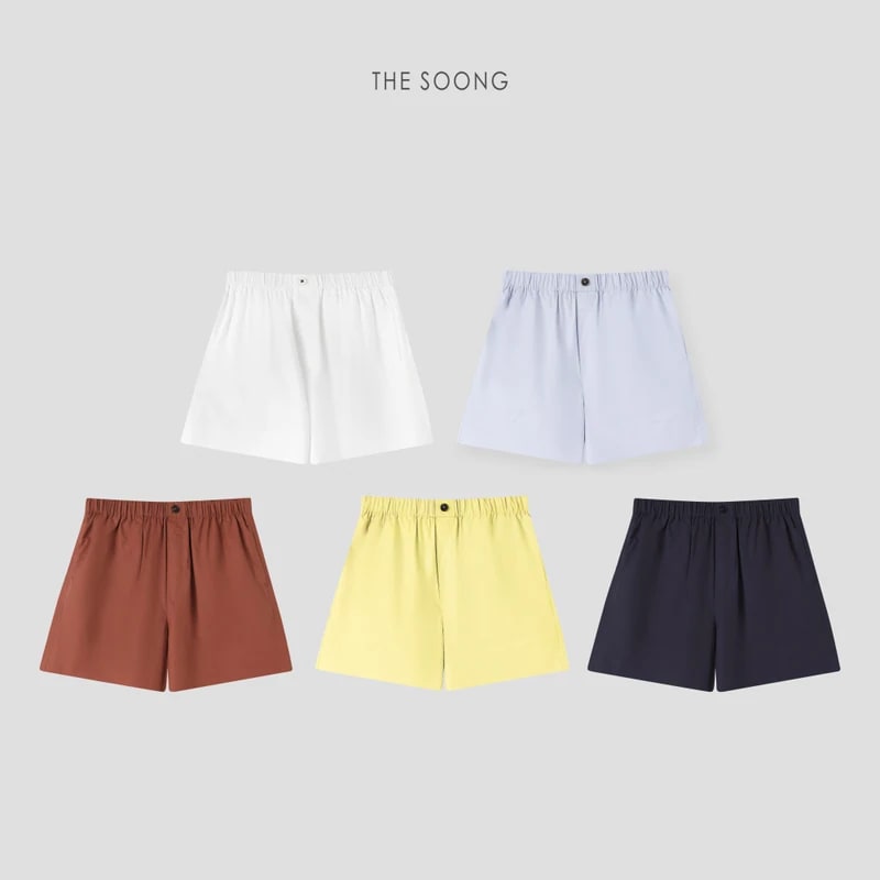 THESOONG 'Candy Shorts' 135g Lightweight Cotton Elastic Waist