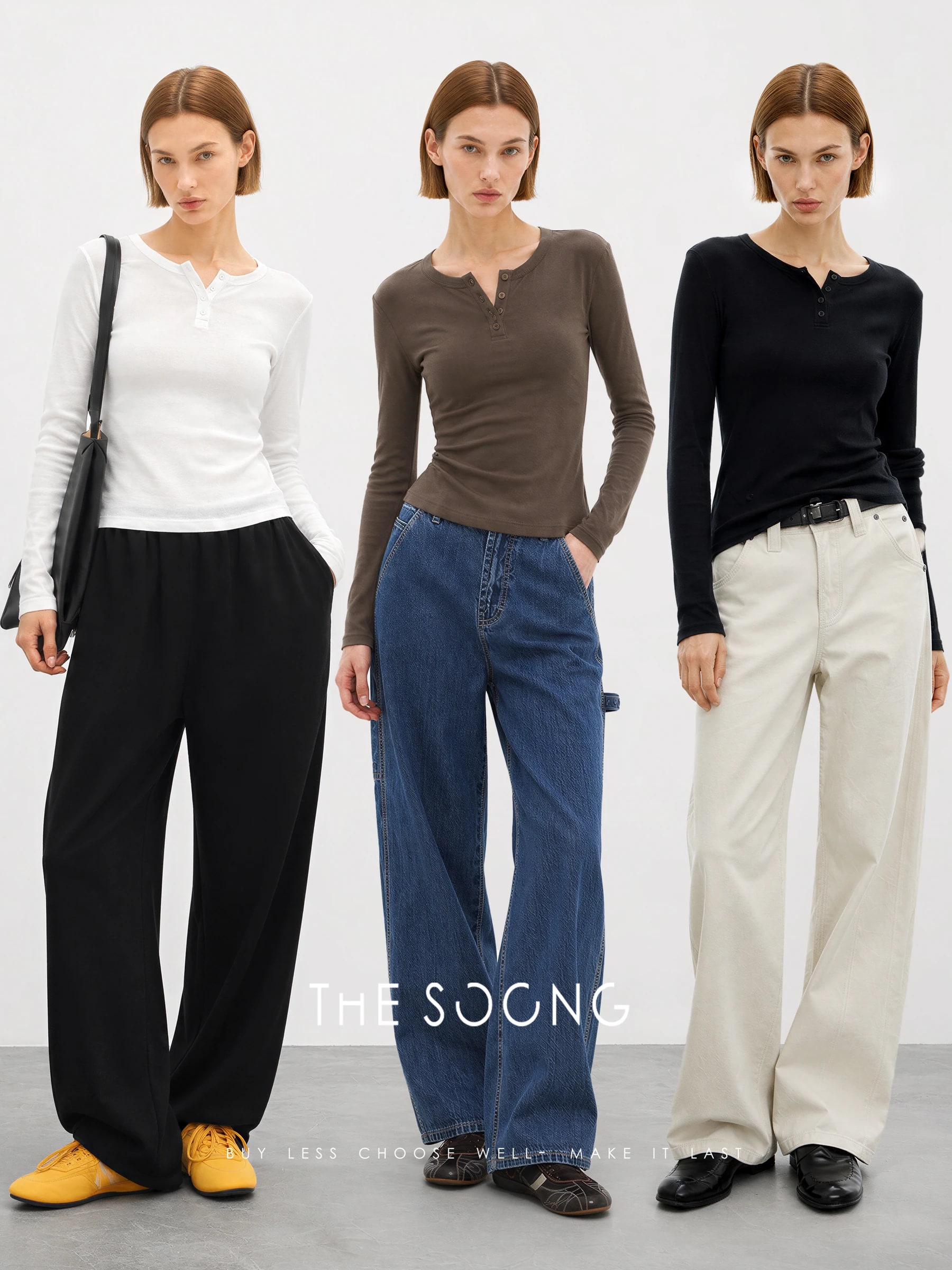 THESOONG Minimal Henley Long-Sleeve Top - 9436 alternate view