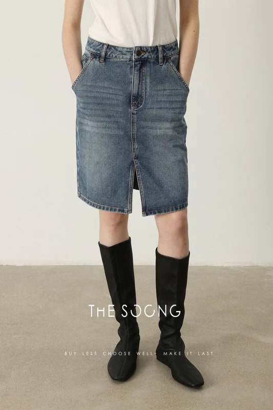 THESOONG "Original Denim" Lightweight 11.3 oz Washed Whiskered Denim alternate view