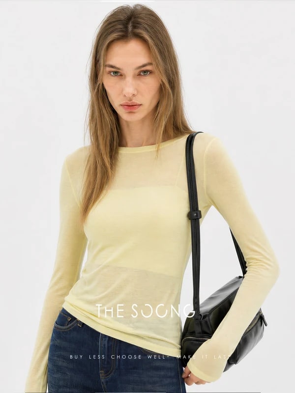 THESOONG “Simple Knit” Soft 80s Water-Soluble Wool Crewneck Sweater - 9487 view 4