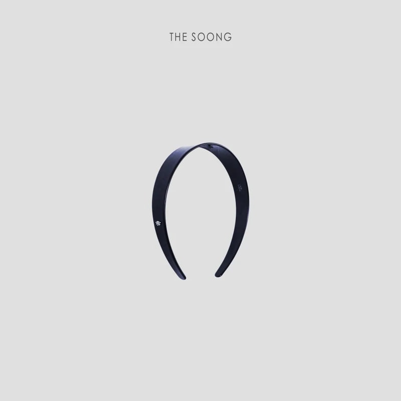 THESOONG “Acetate Glow” Wide Glossy Contrast Metal-Logo Headband - 9442 view 10