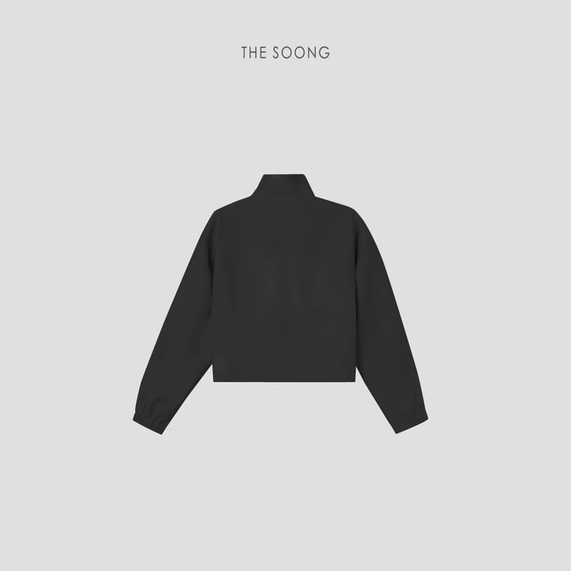 THESOONG “Bass Jacket” Relaxed Zip-Up Stand-Collar Cropped Jacket - 9142 view 13