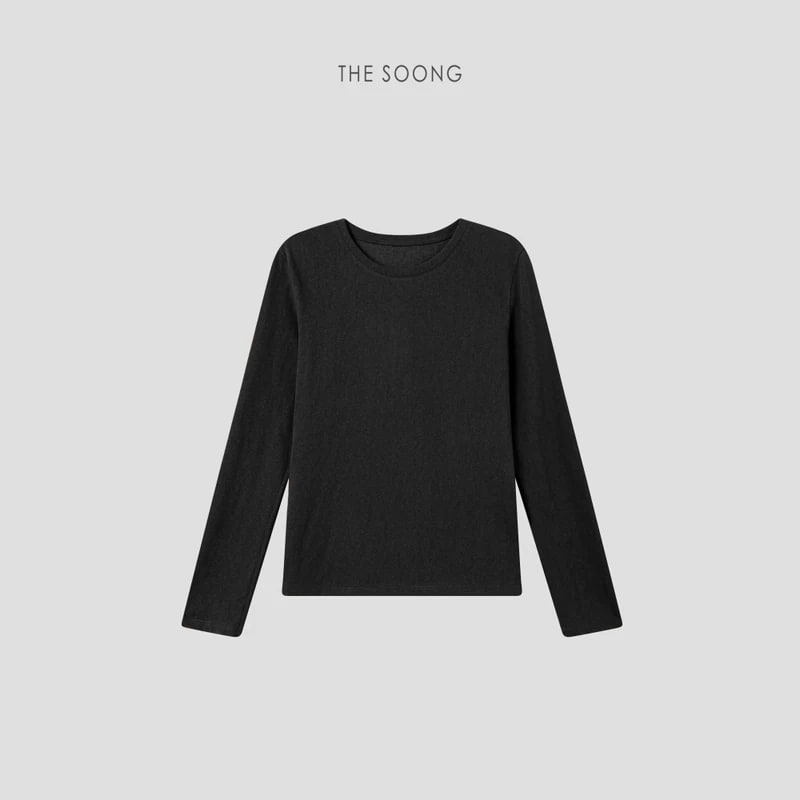 THESOONG Minimalist Classic Crewneck Long-Sleeve Top - 5170 view 8
