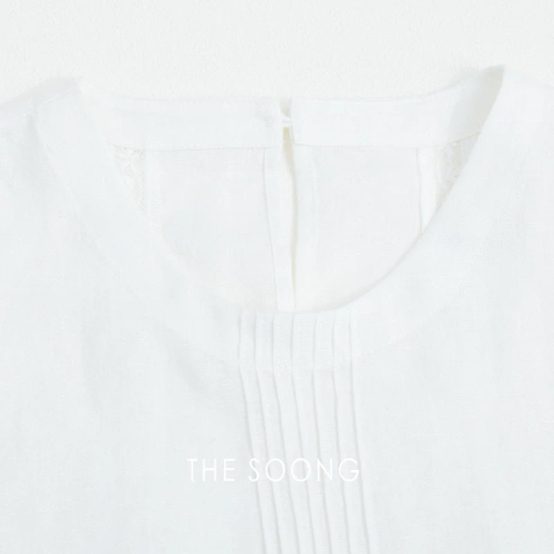 THESOONG Linen Sleeveless Vest Summer Crewneck Relaxed Top -9385 view 8