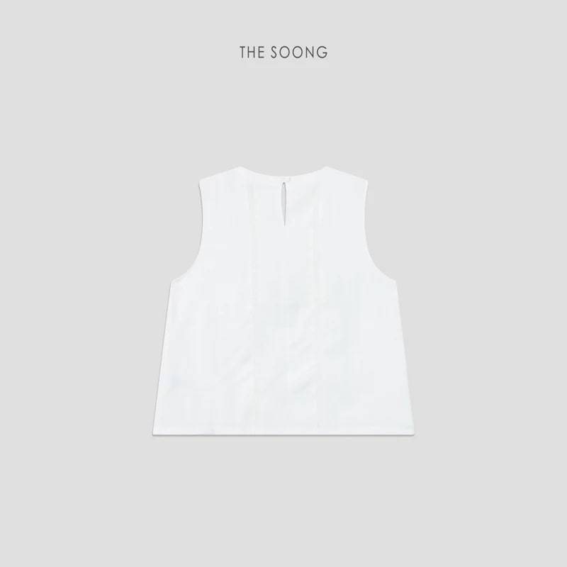 THESOONG Linen Sleeveless Vest Summer Crewneck Relaxed Top -9385 view 7