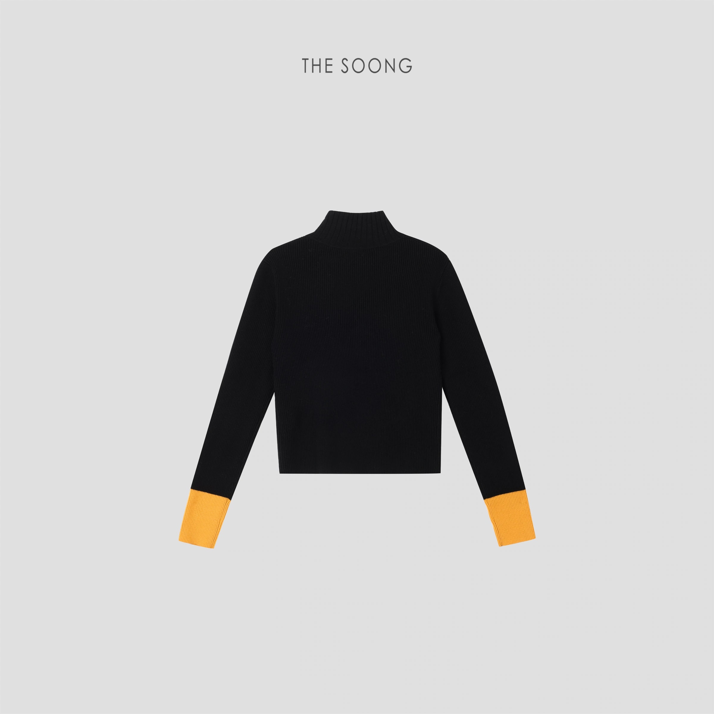 THESOONG 100% Wool Half-Zip Ribbed Stand-Collar Sweater - 8985 view 10