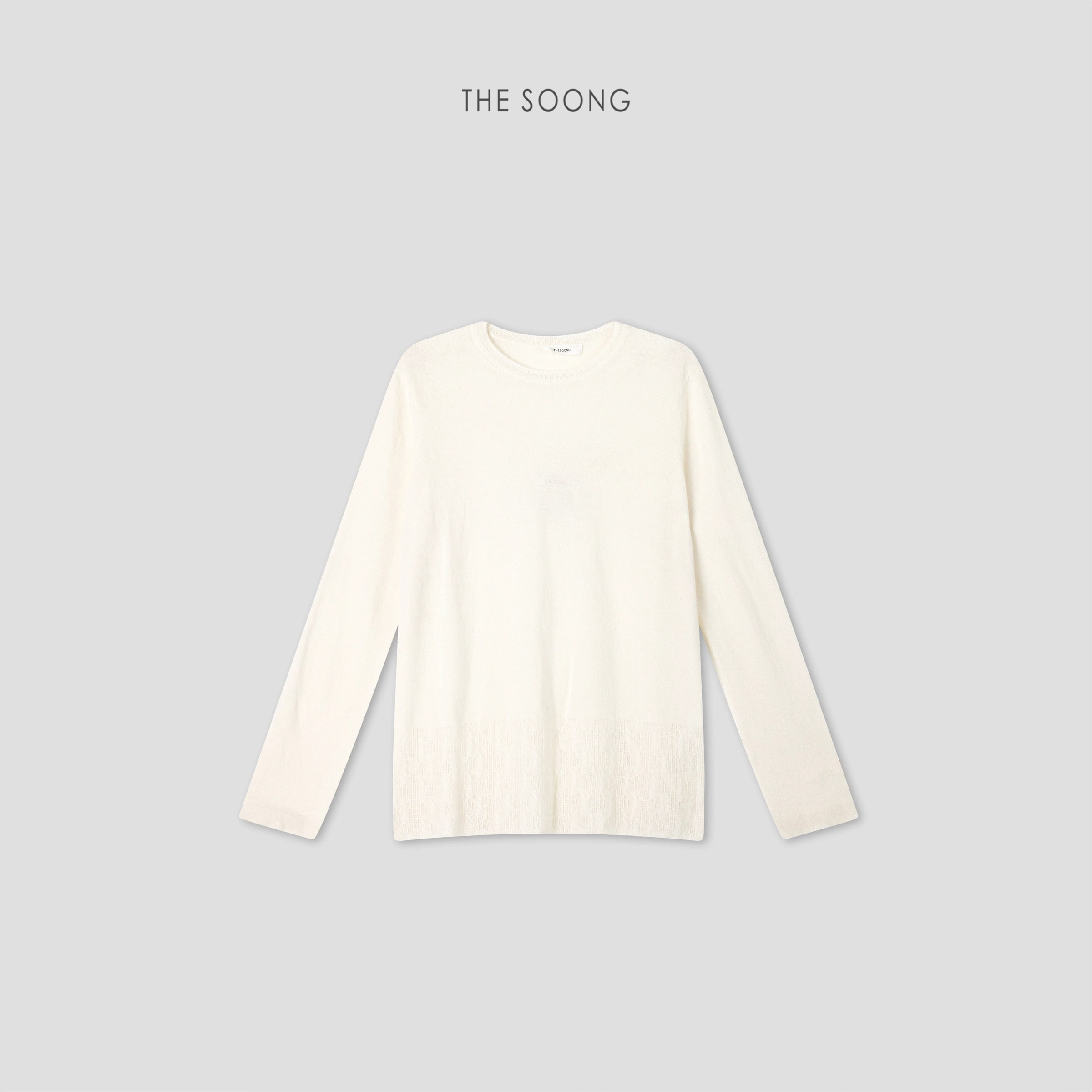 THESOONG “Cloud Cashmere” Cashmere-Blend Textured Crewneck Sweater - 8930