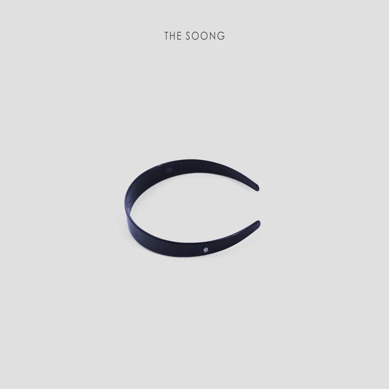 THESOONG “Acetate Glow” Wide Glossy Contrast Metal-Logo Headband - 9442 view 11