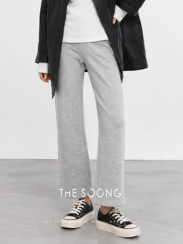 THESOONG “Cloud Pants” Minimalist Mid-Rise Straight-Leg Pants - 9307 view 3