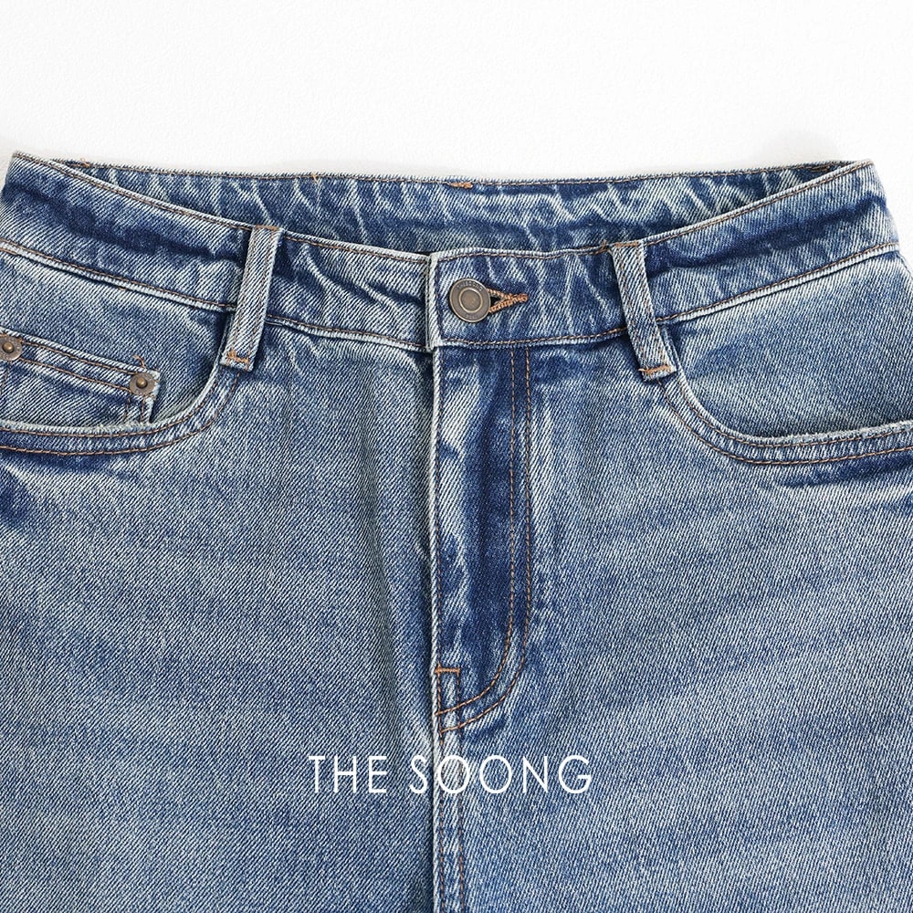 THESOONG Vintage 13.5oz Heavyweight Cotton-Blend Washed Jeans - 8256 view 8