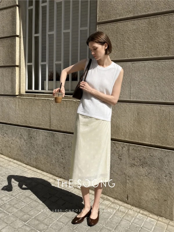 THESOONG Summer Straight-Leg Skirt-9376 view 6